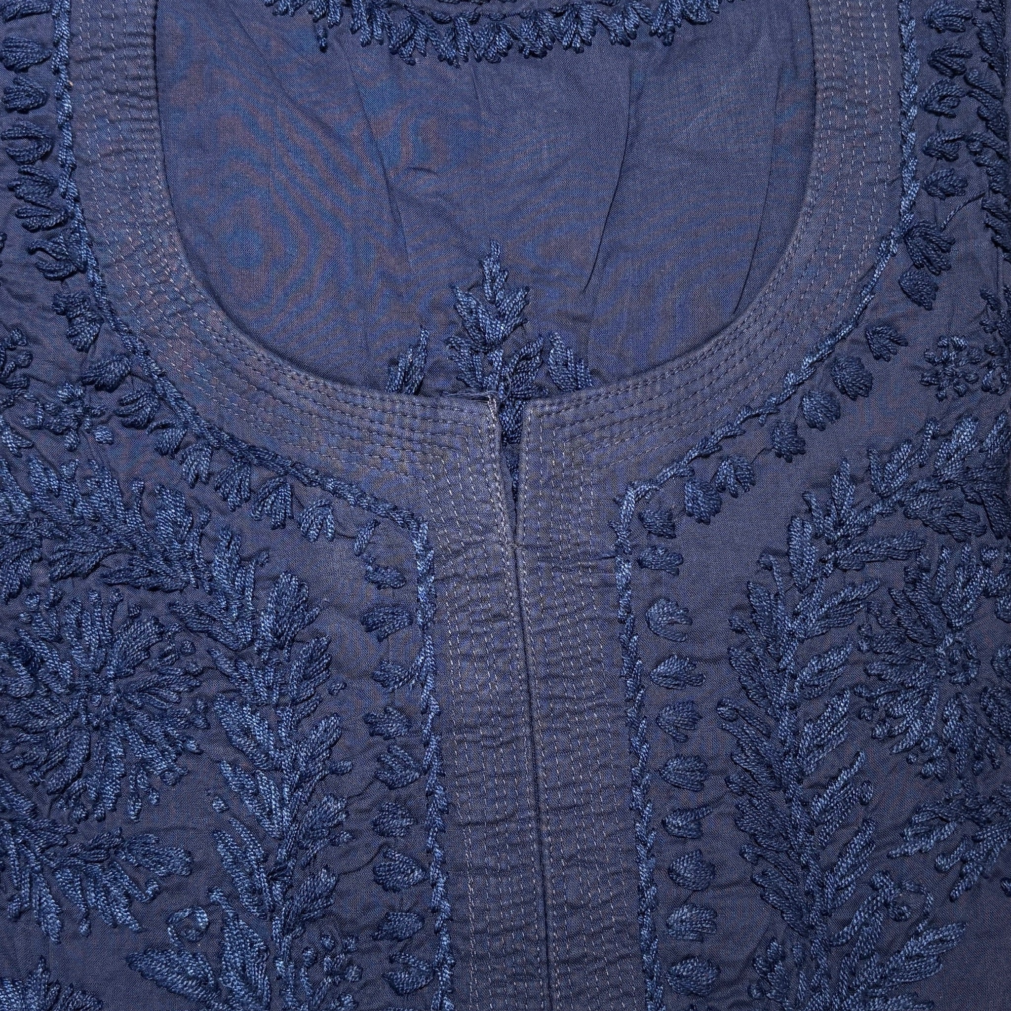 MA Short Embroidered Cotton Kurti-Size 36