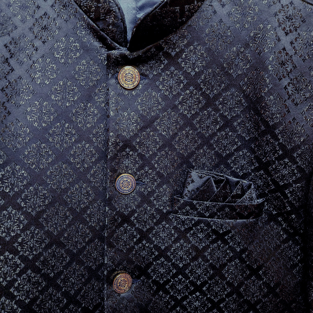 Navy Diamond Jodhpuri Jacket