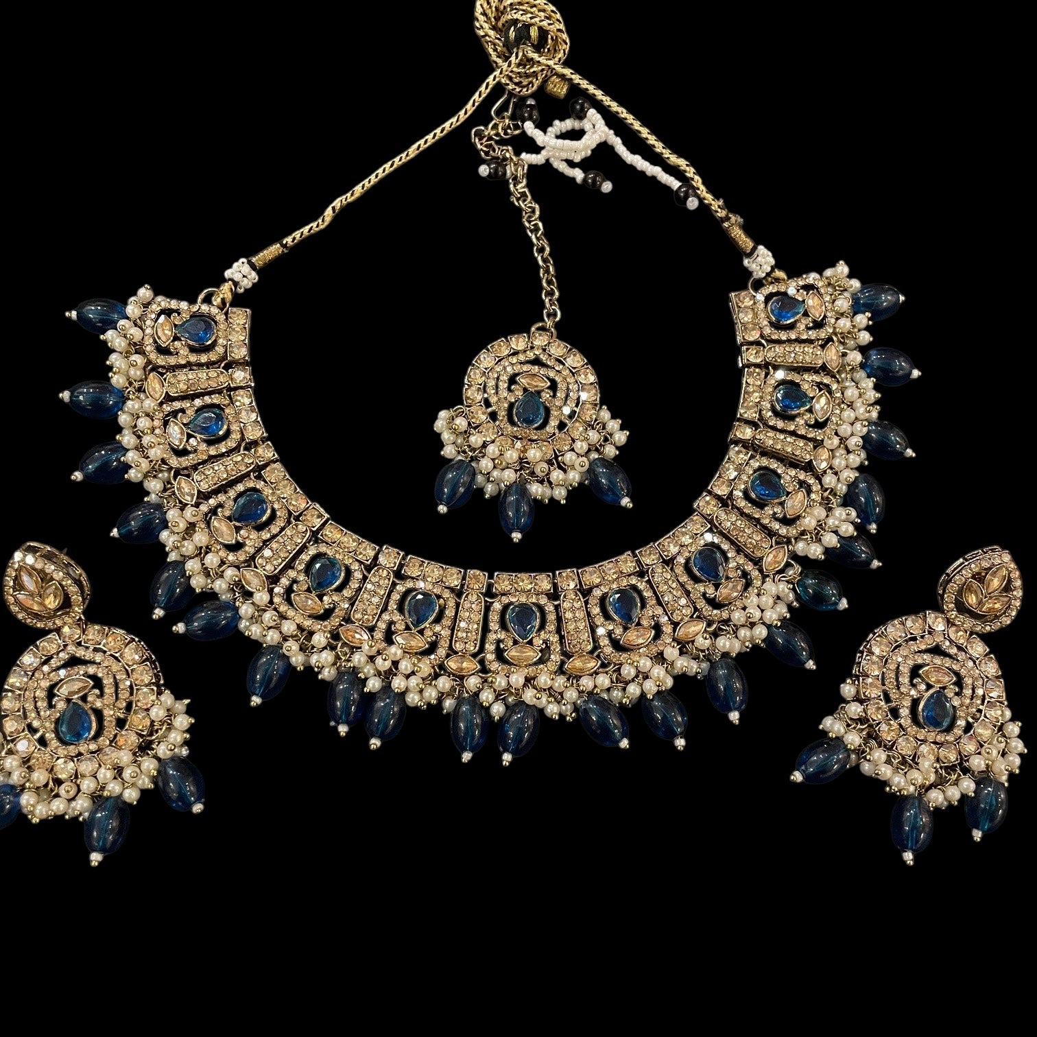 DT Minar Teardrop Necklace Sets-Many Colors
