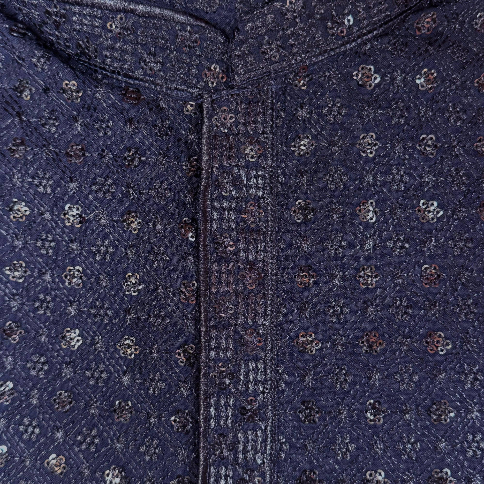 Sequin Flower Kurta Set- Colors