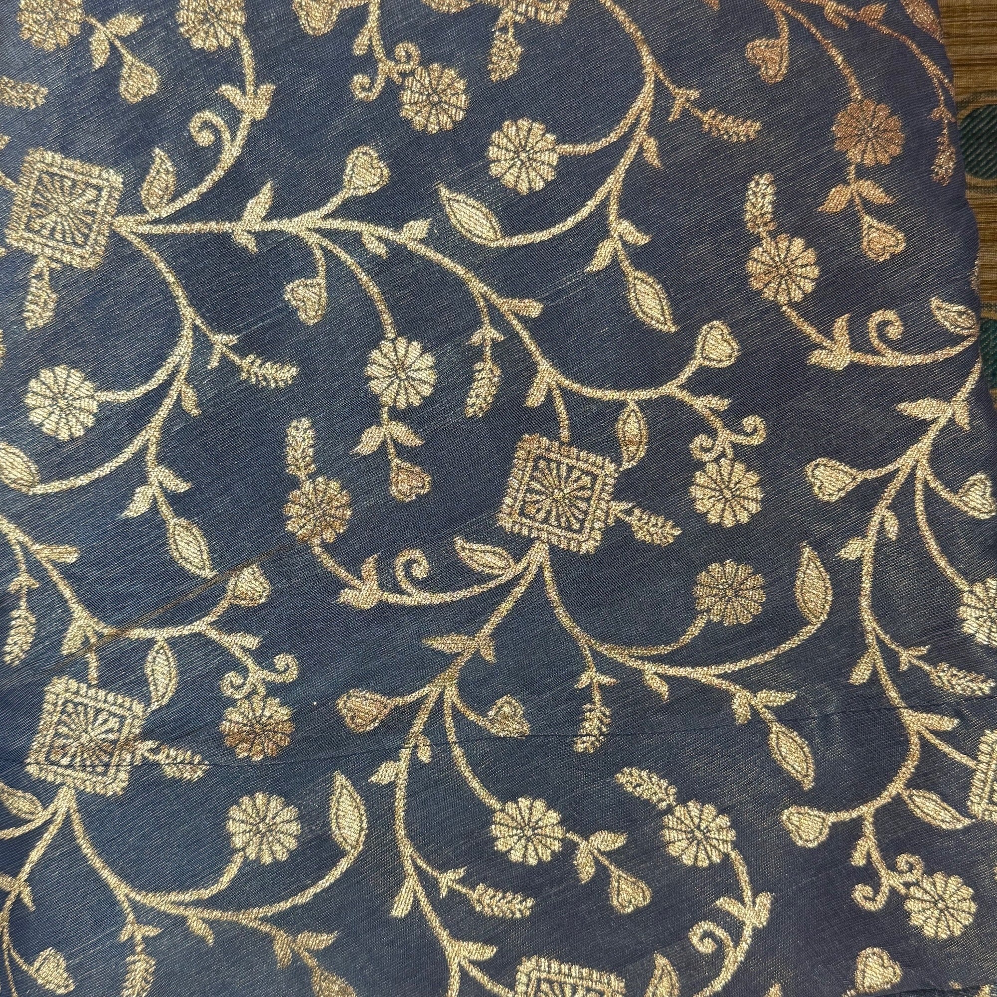 Shimmer Brocade Square Flower Lehengas - Extra Long - Vintage India NYC