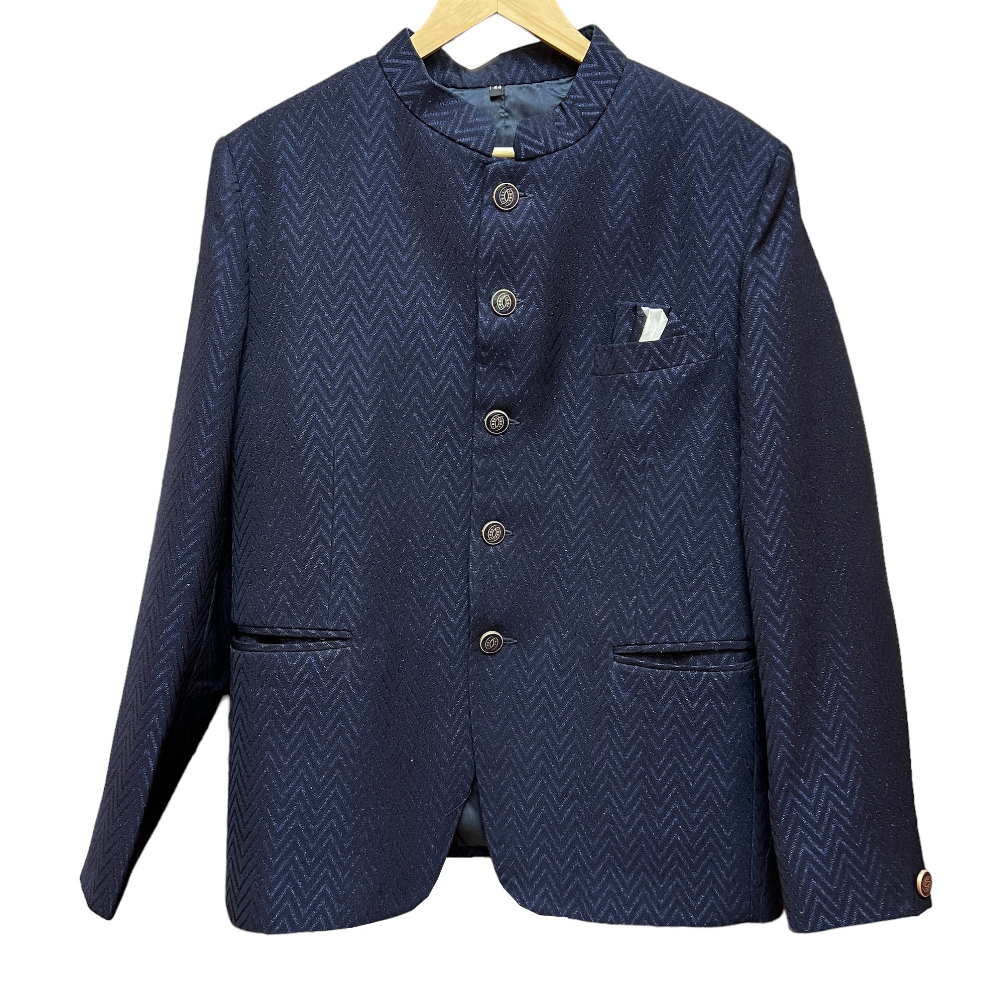 Zigzag Jodhpuri Jacket Size 44-2 Colors - Vintage India NYC