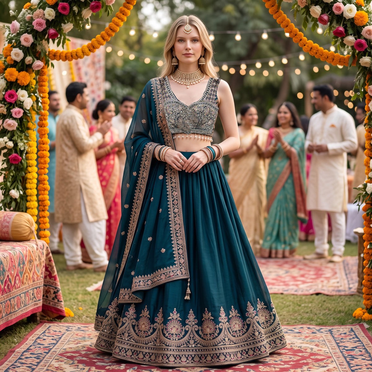 Jeweltone Lehenga Sets-Colors