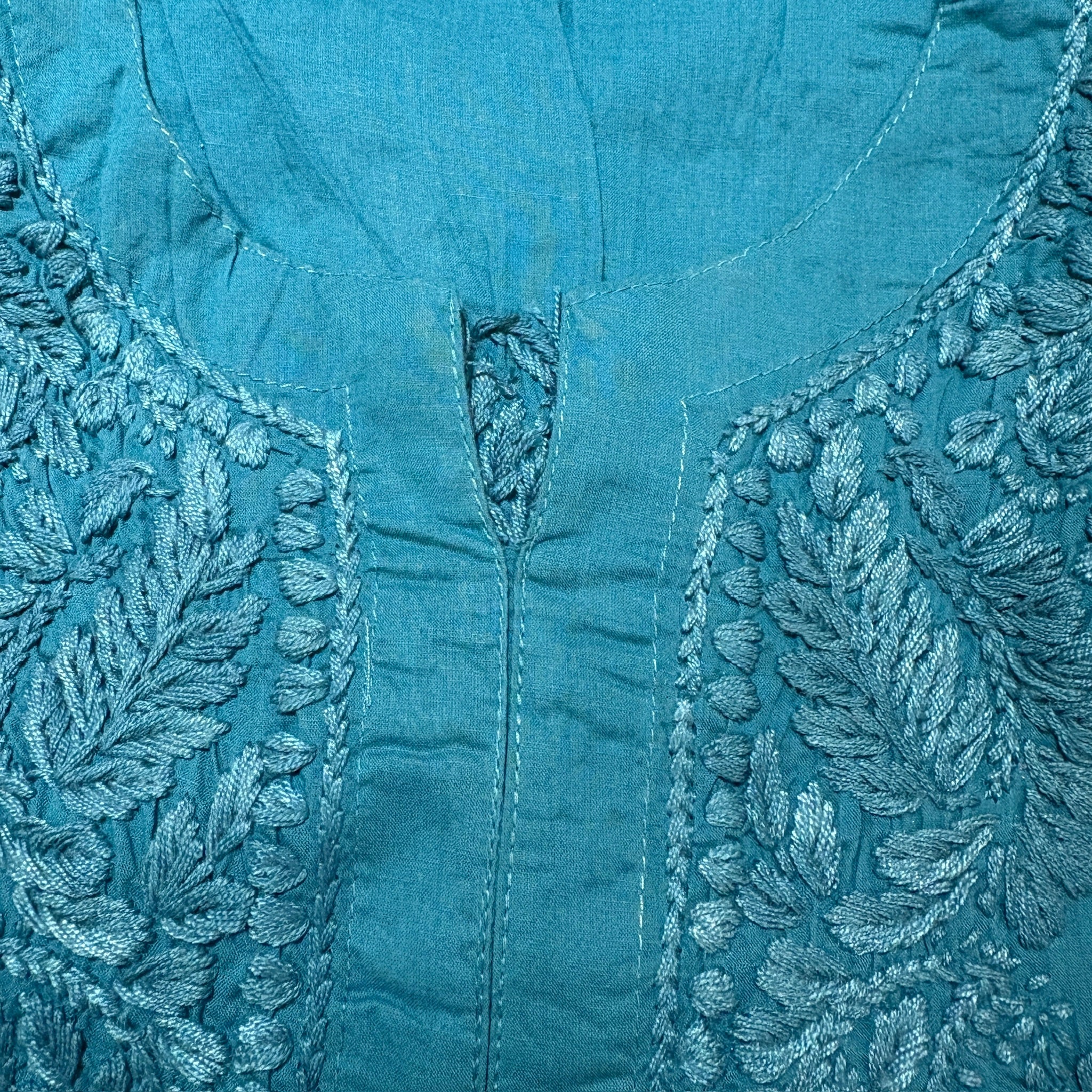 MA Short Embroidered Cotton Kurti-Size 32