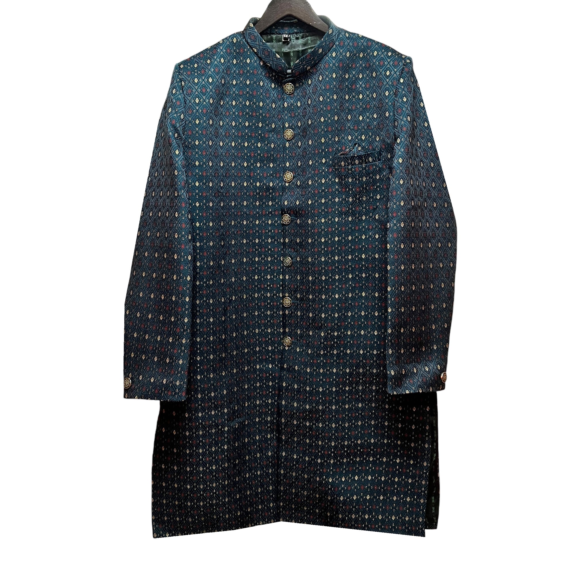 Ocean Brocade Sherwani Size 44