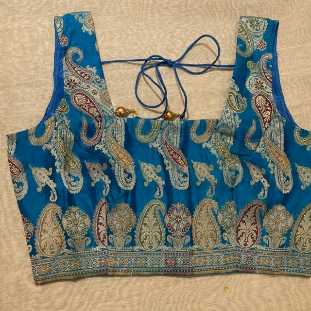 Brocade Saree Blouses-Size 36 - Vintage India NYC