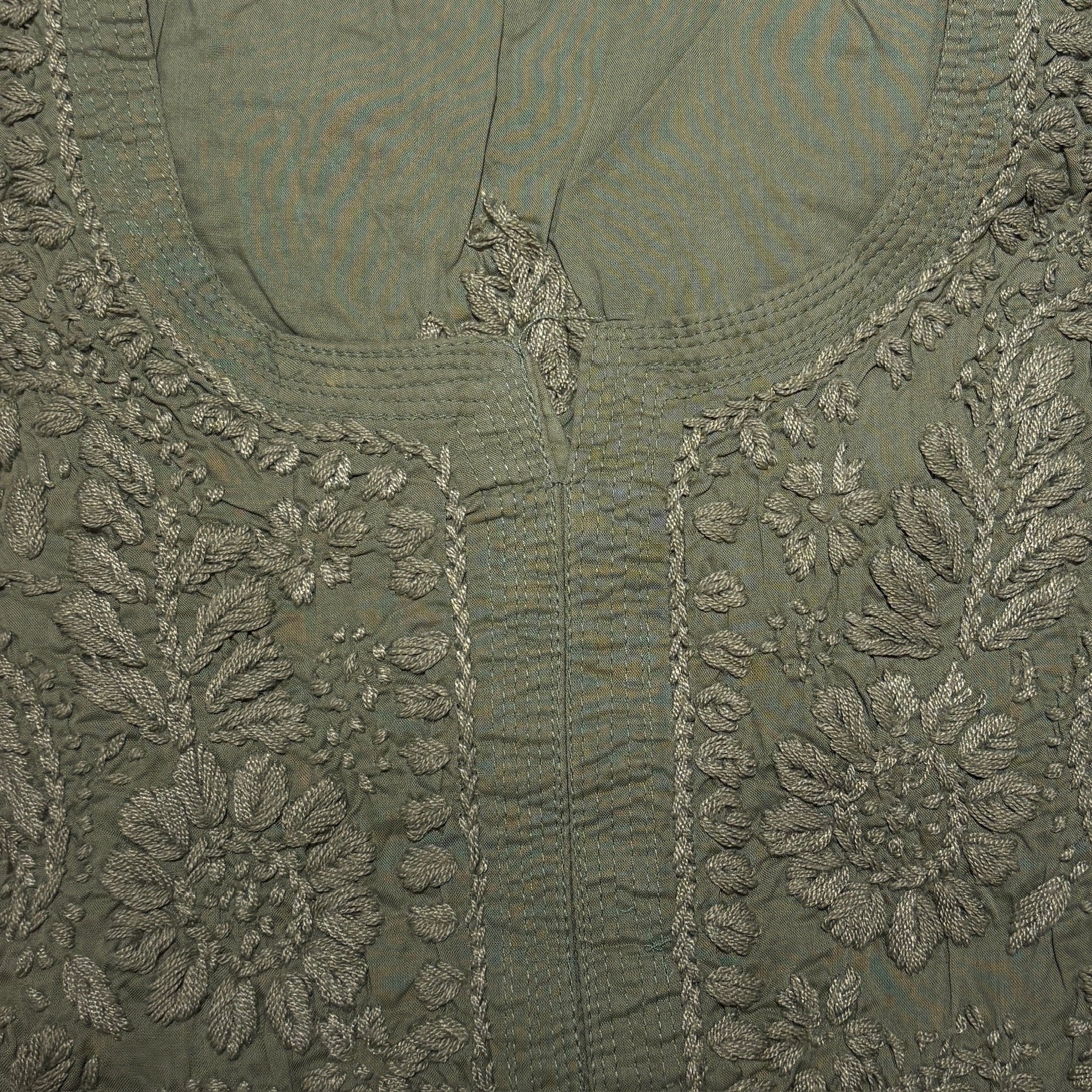 MA Short Embroidered Cotton Kurti-Size 38