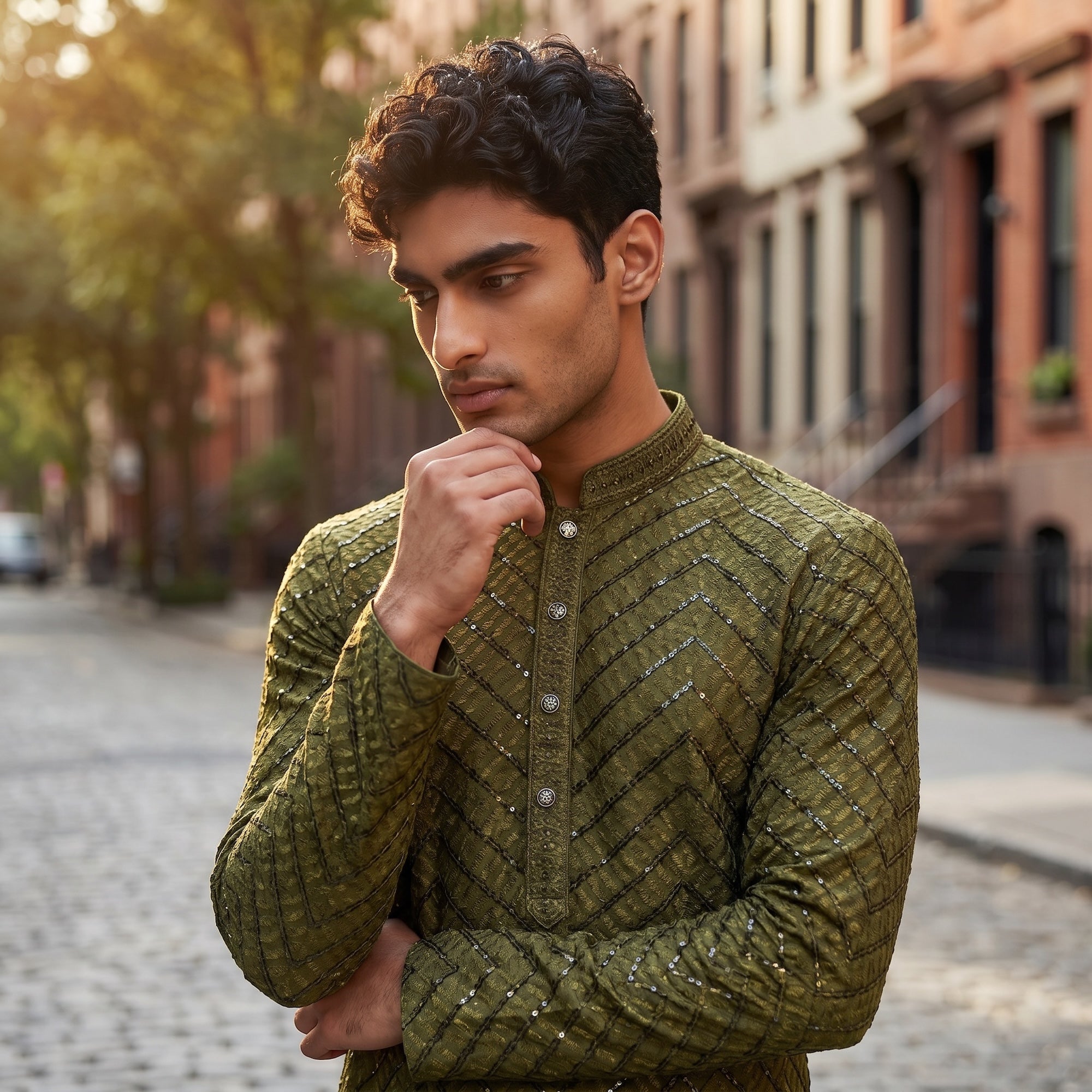 DT Lucknowi Kurtas-Size 36 & 38-Colors - Vintage India NYC