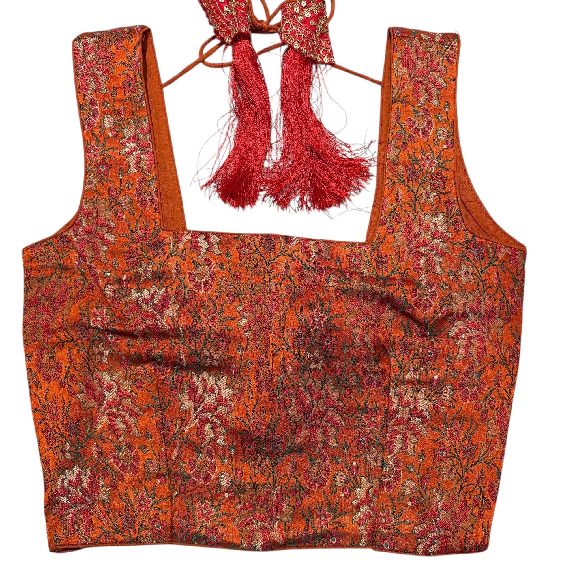 Brocade & Embroidered Saree Blouses 25-Size 28 - Vintage India NYC