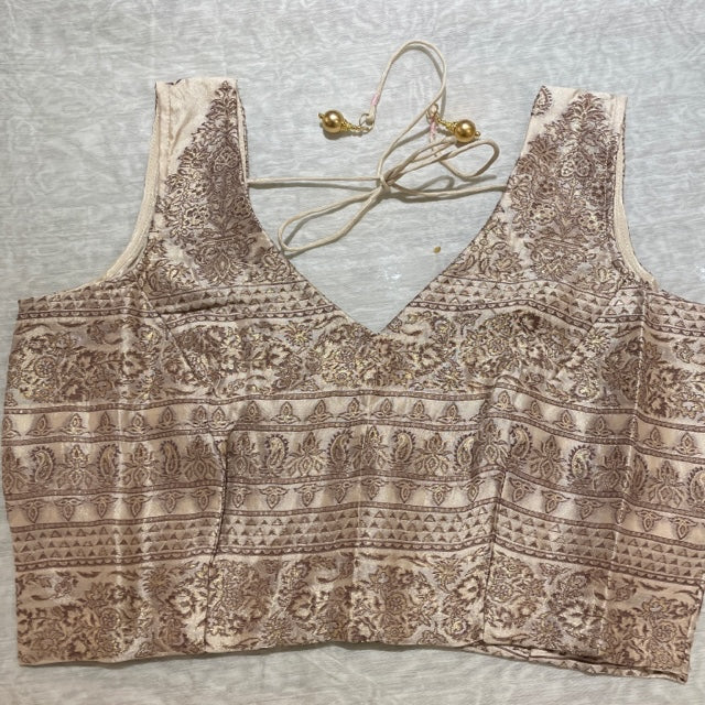 Brocade Saree Blouses-Size 38 - Vintage India NYC