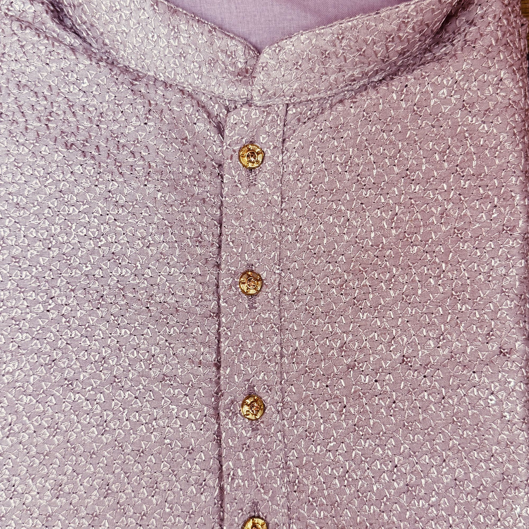 Pale Lavender with Lucknowi Embroidery - Vintage India NYC