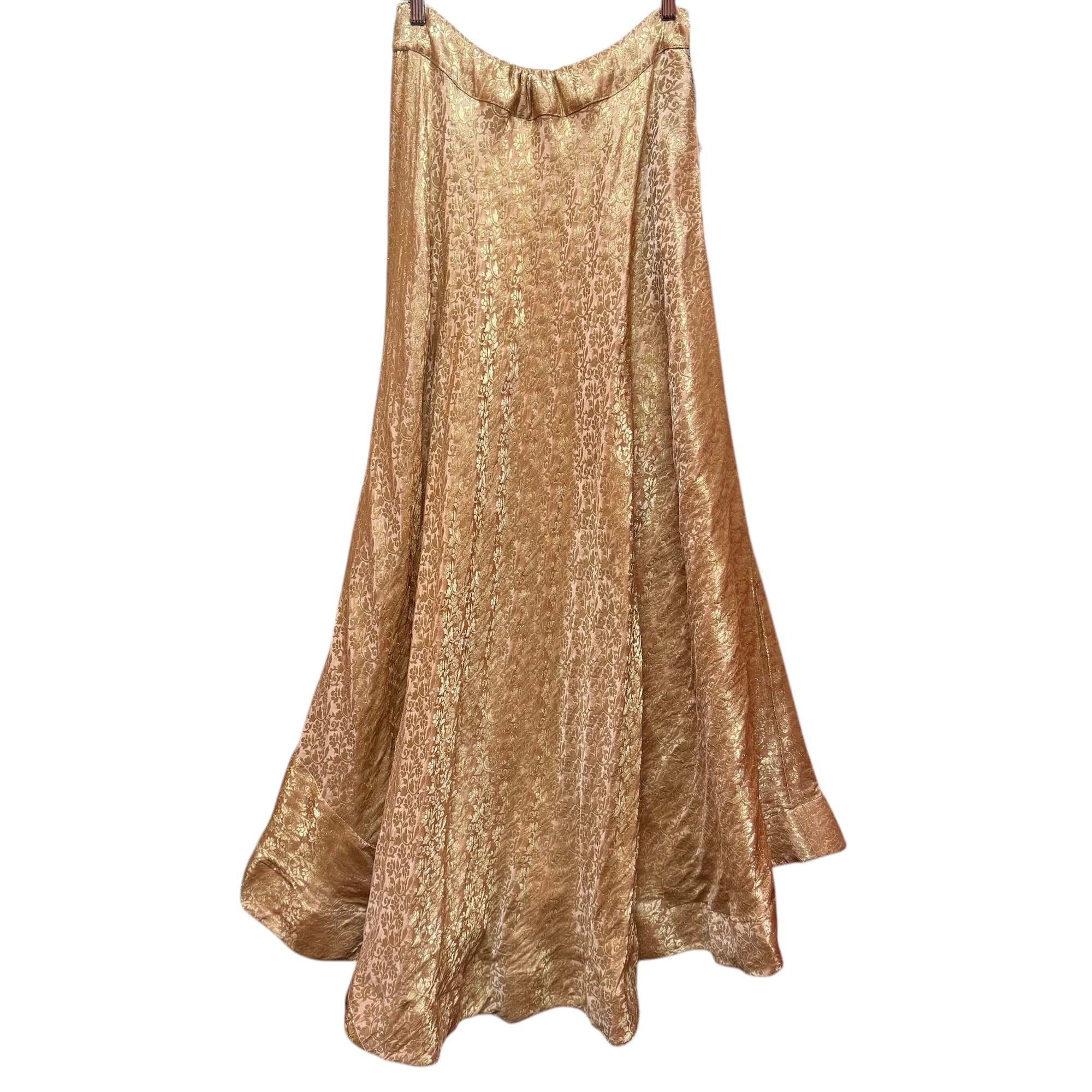 Brocade Swirl Floral Lehengas - Extra Long - Vintage India NYC