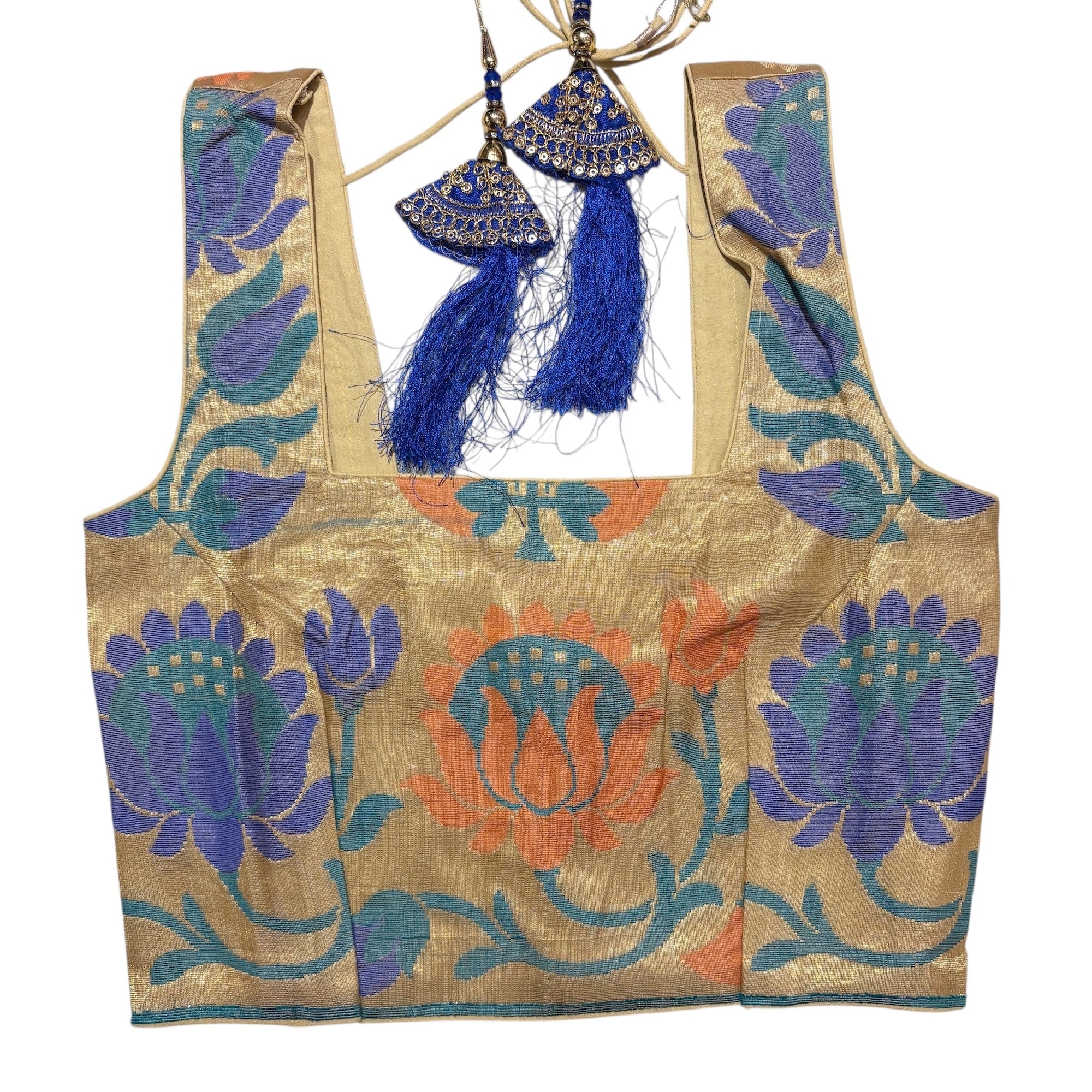 Brocade & Embroidered Saree Blouses 25-Size 28 - Vintage India NYC