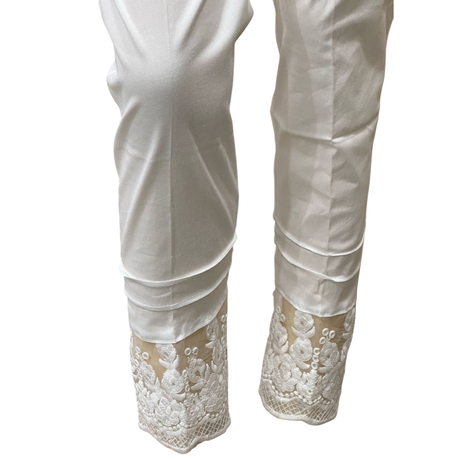 Lace Border Cigarette Pant - Vintage India NYC