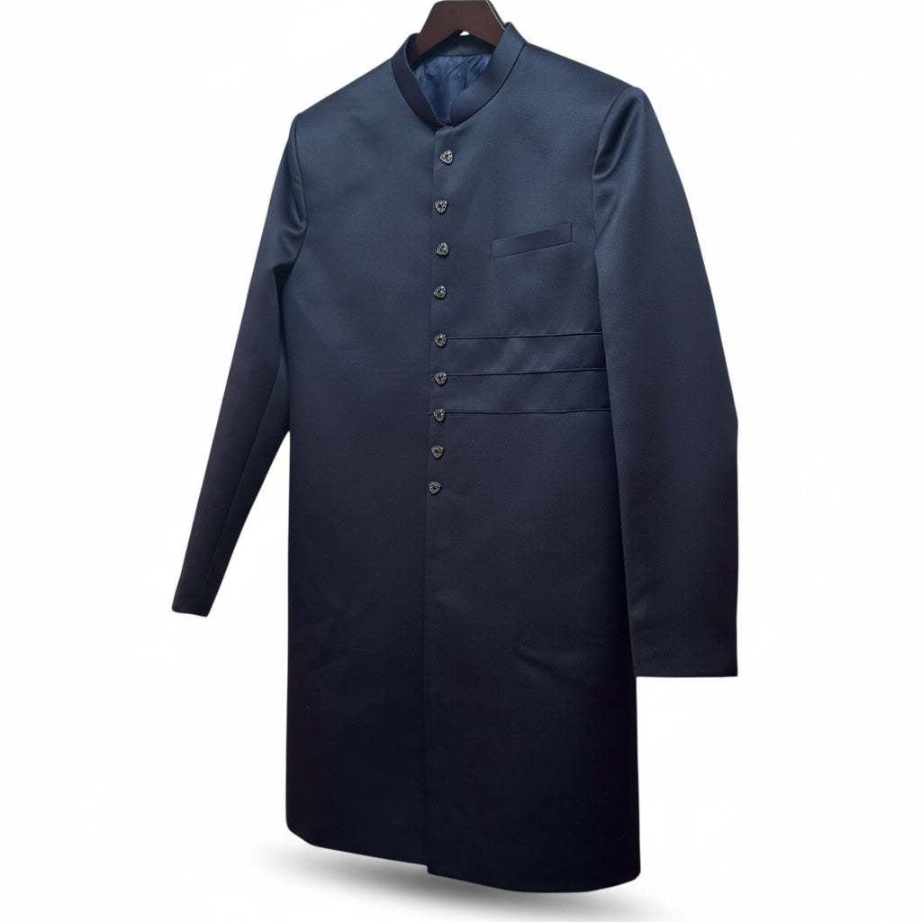 Midnight Navy Sherwani w/ Vest