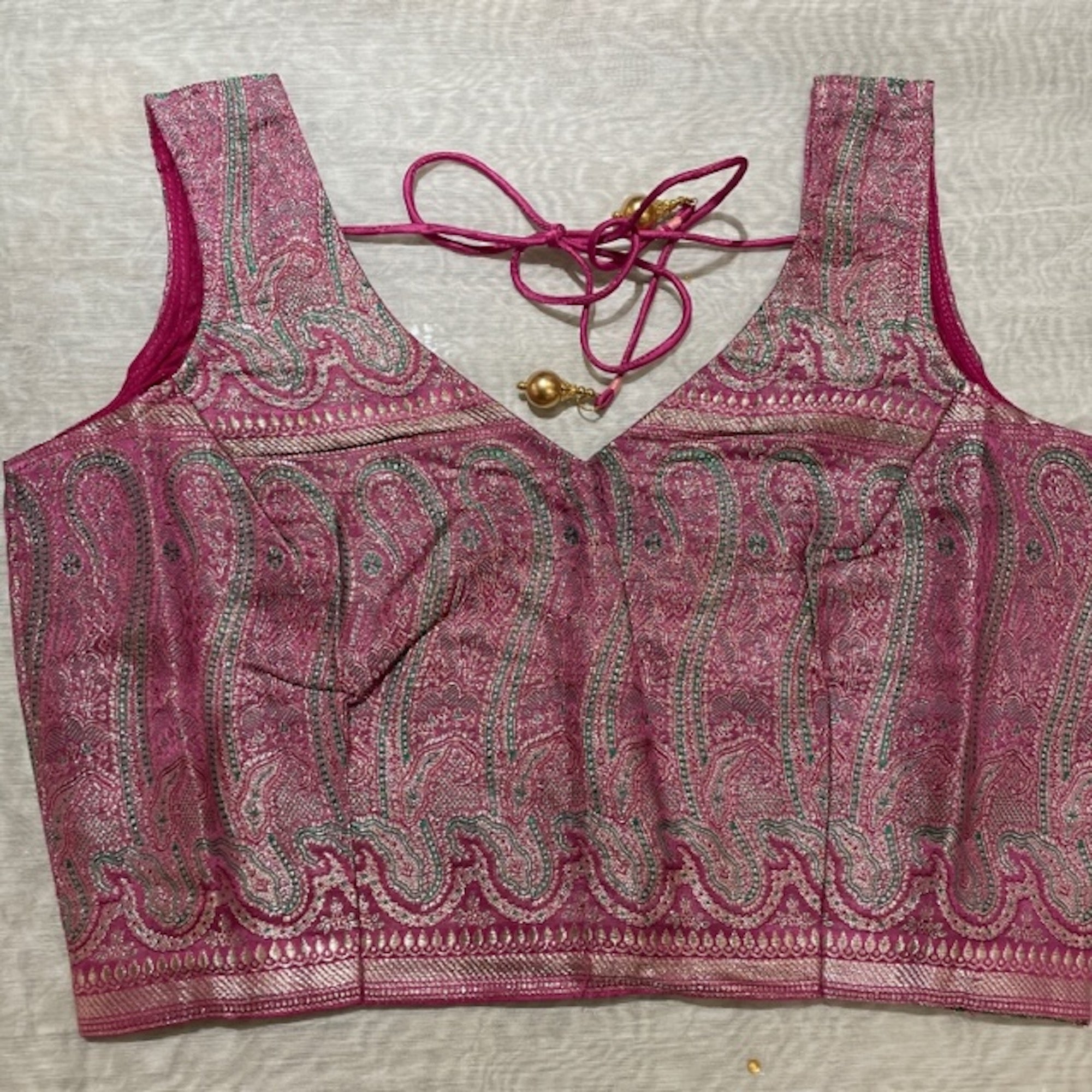 Brocade Saree Blouses-Size 36 - Vintage India NYC