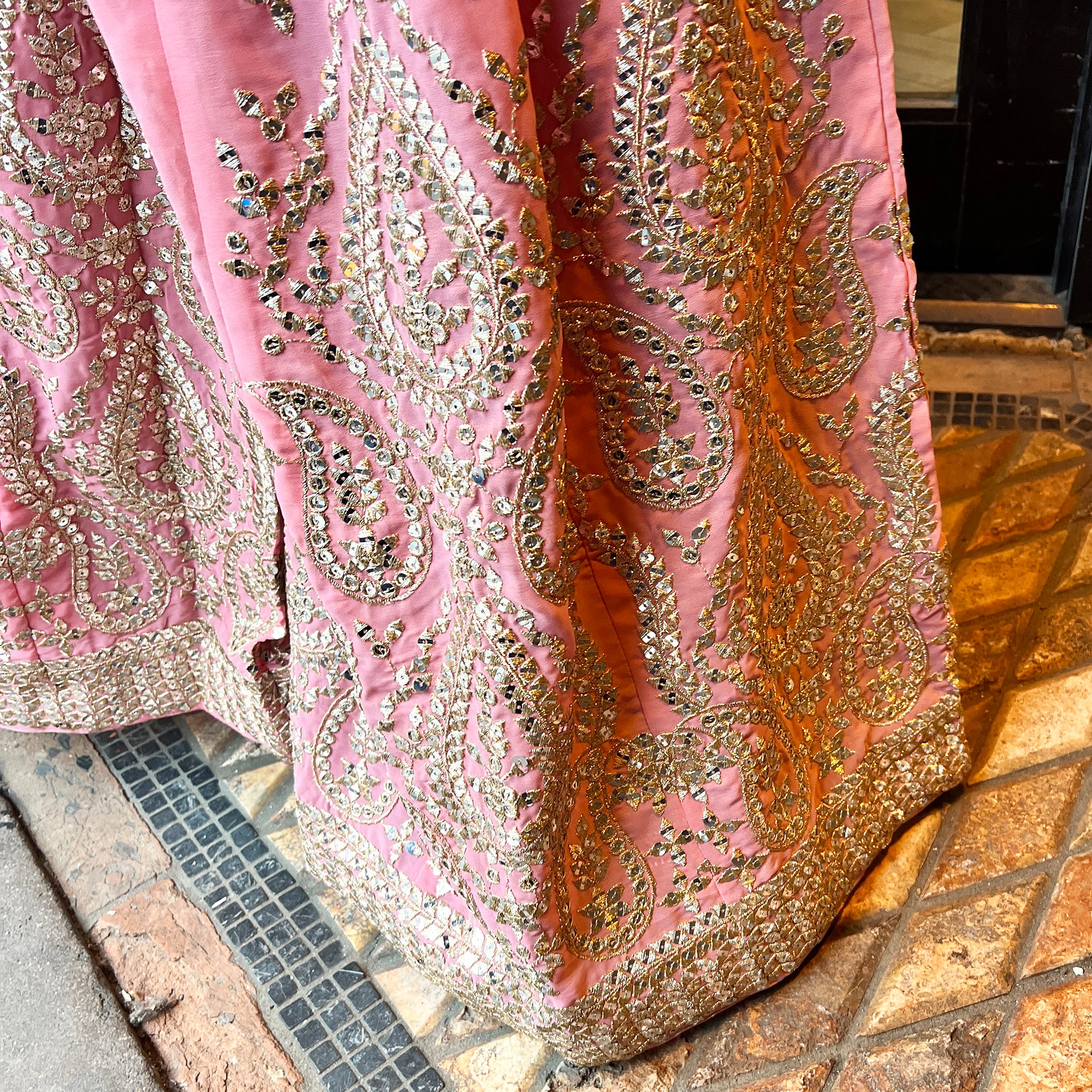 Pastel Sequin Flower Sharara Sets-2 Colors
