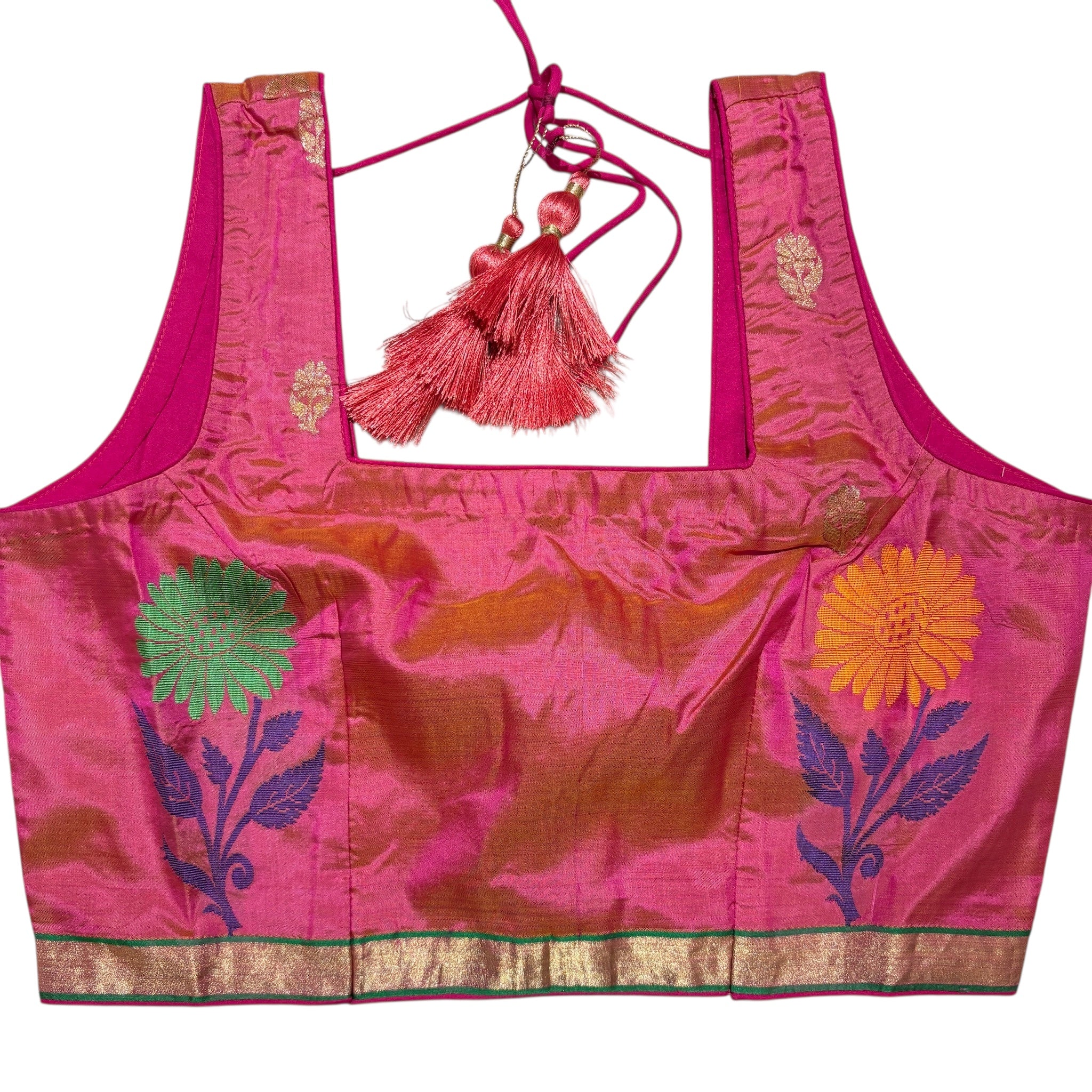 Brocade & Embroidered Saree Blouses 25-Size 36 - Vintage India NYC