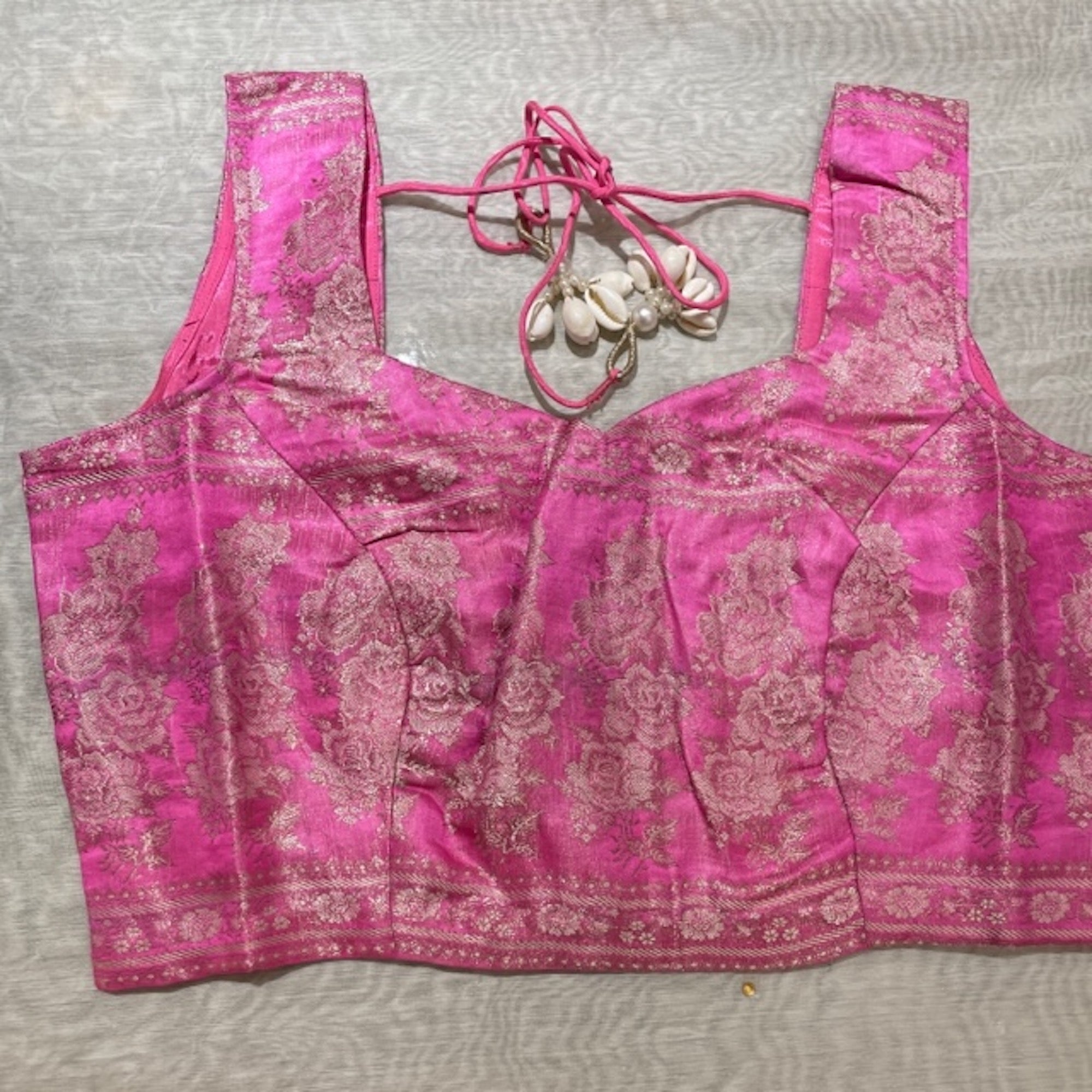 Brocade Saree Blouses-Size 36 - Vintage India NYC