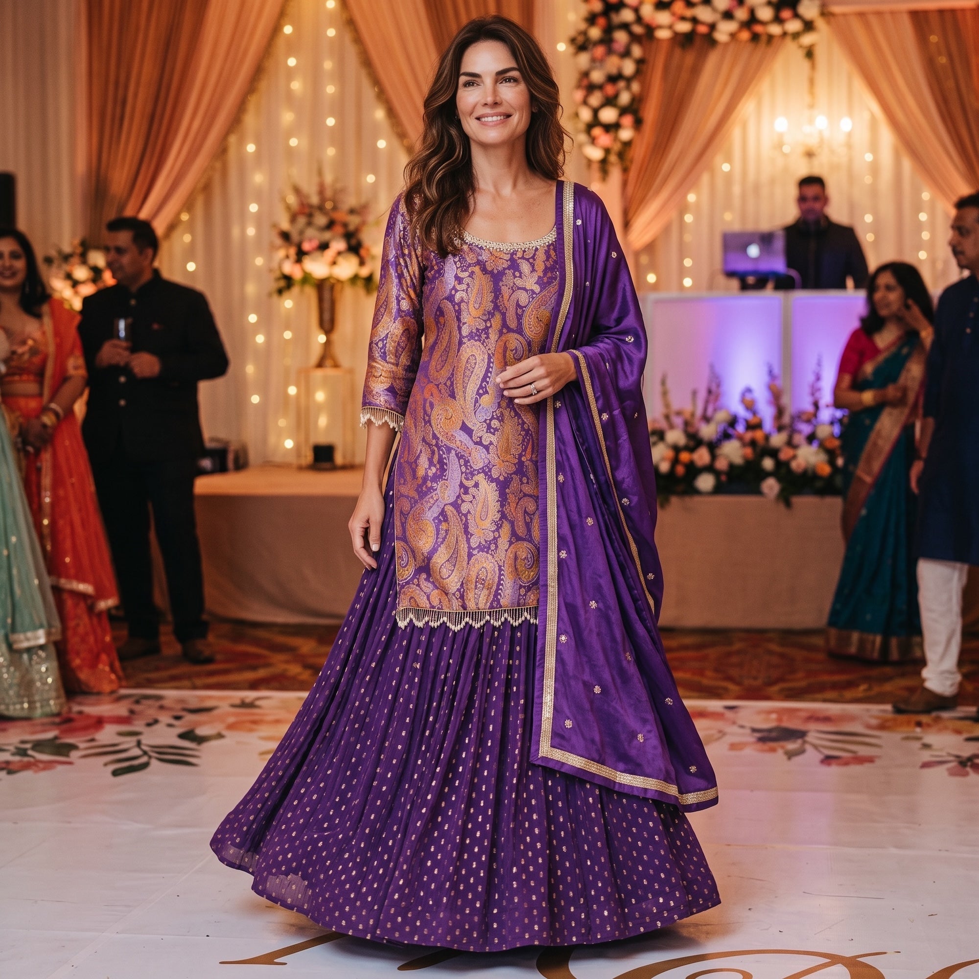 DT Long Top Banarasi Lehengas-3 Colors