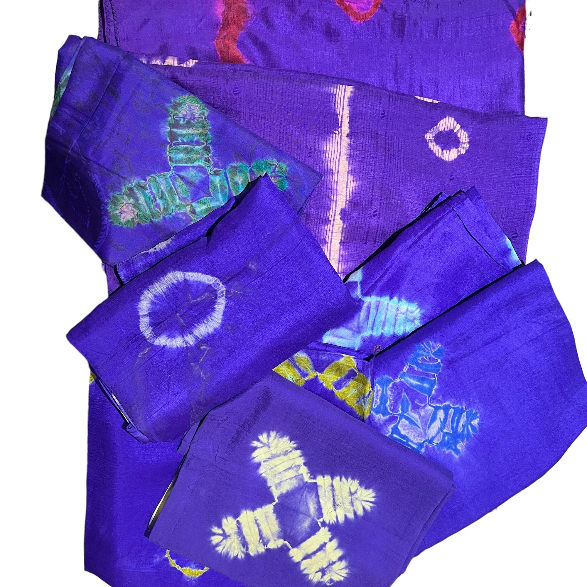 LH Bandhani Pure Silk Scarves-Various - Vintage India NYC
