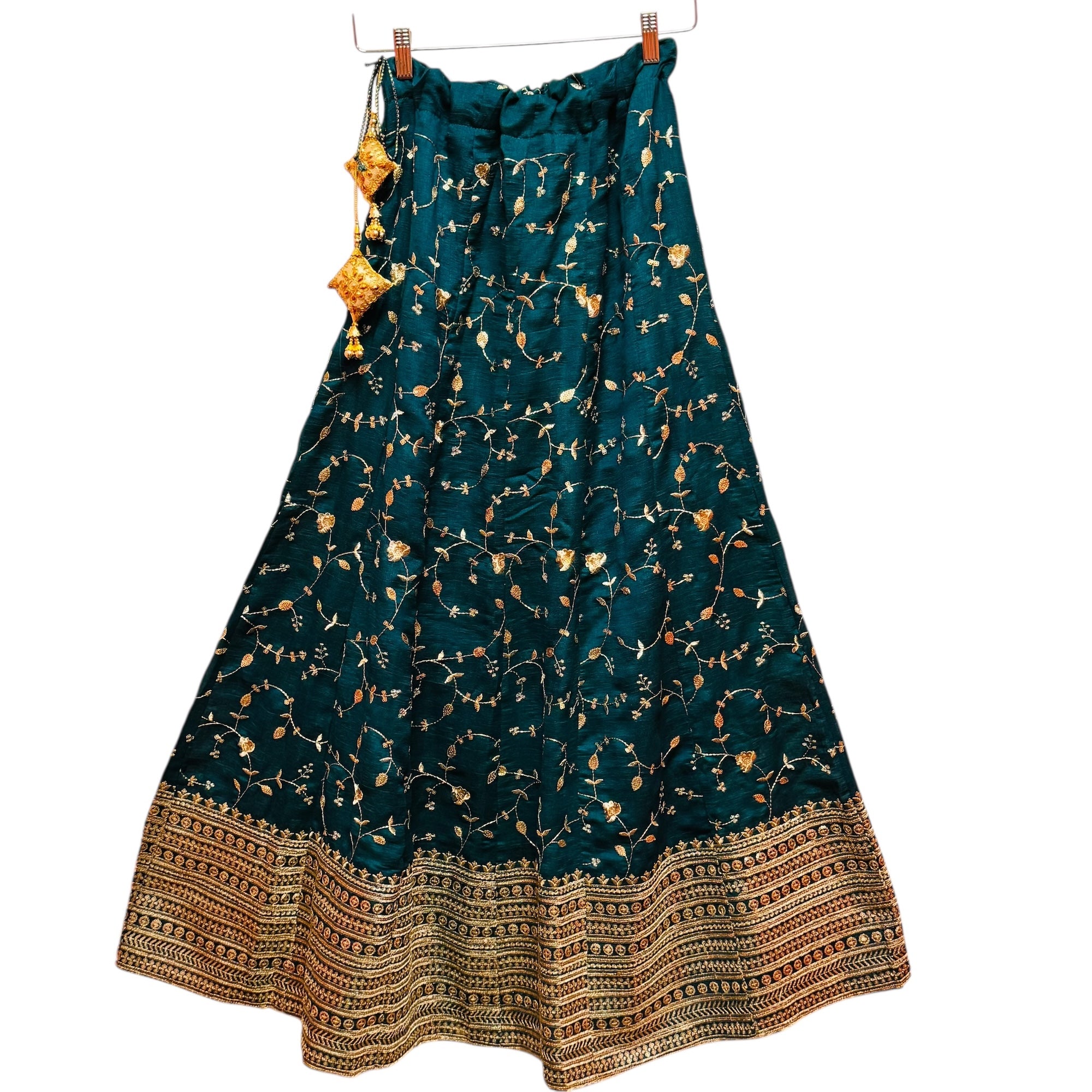 Vine Wide Border Lehengas-2 Colors - Vintage India NYC