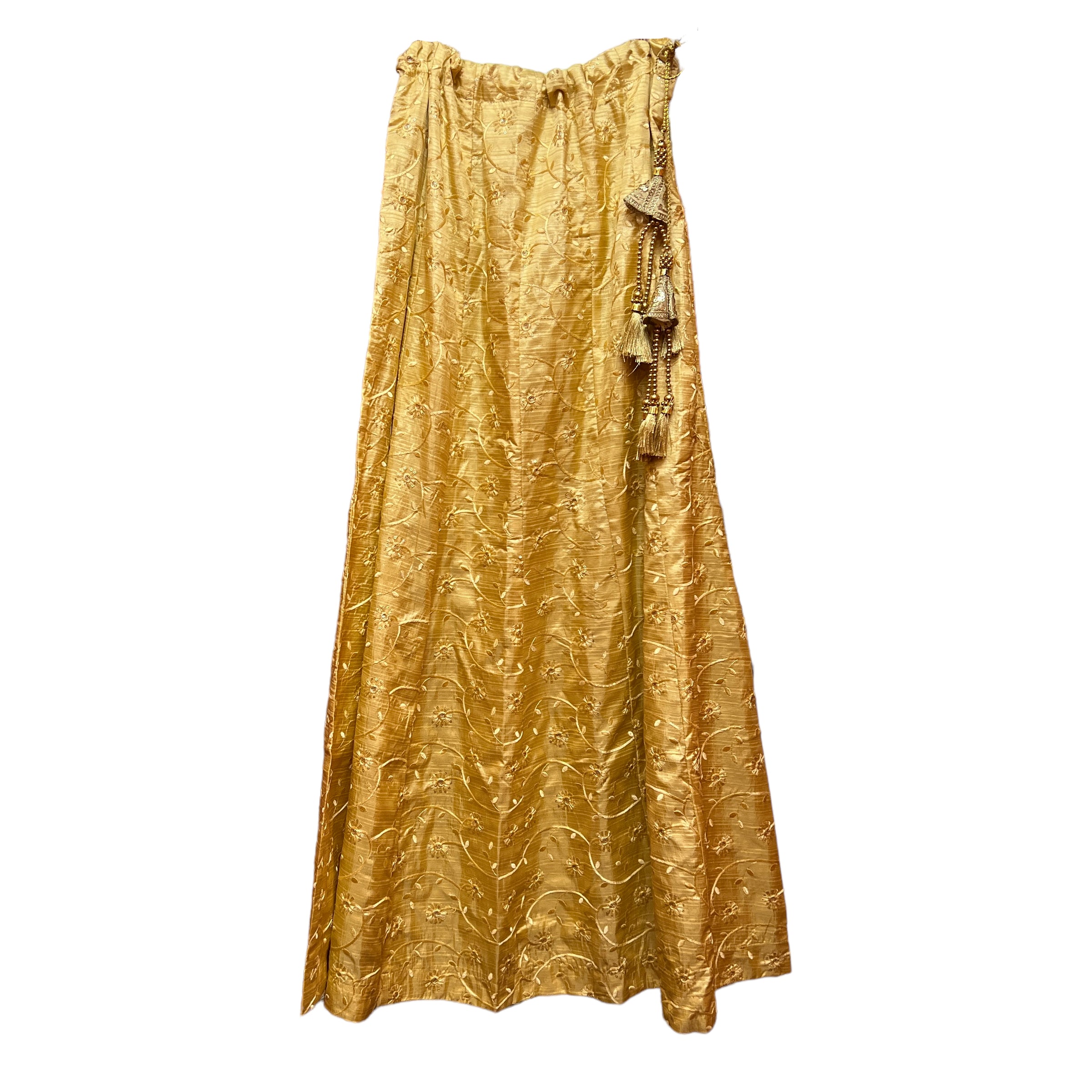 Q Gold Embroidered Lehengas - Vintage India NYC