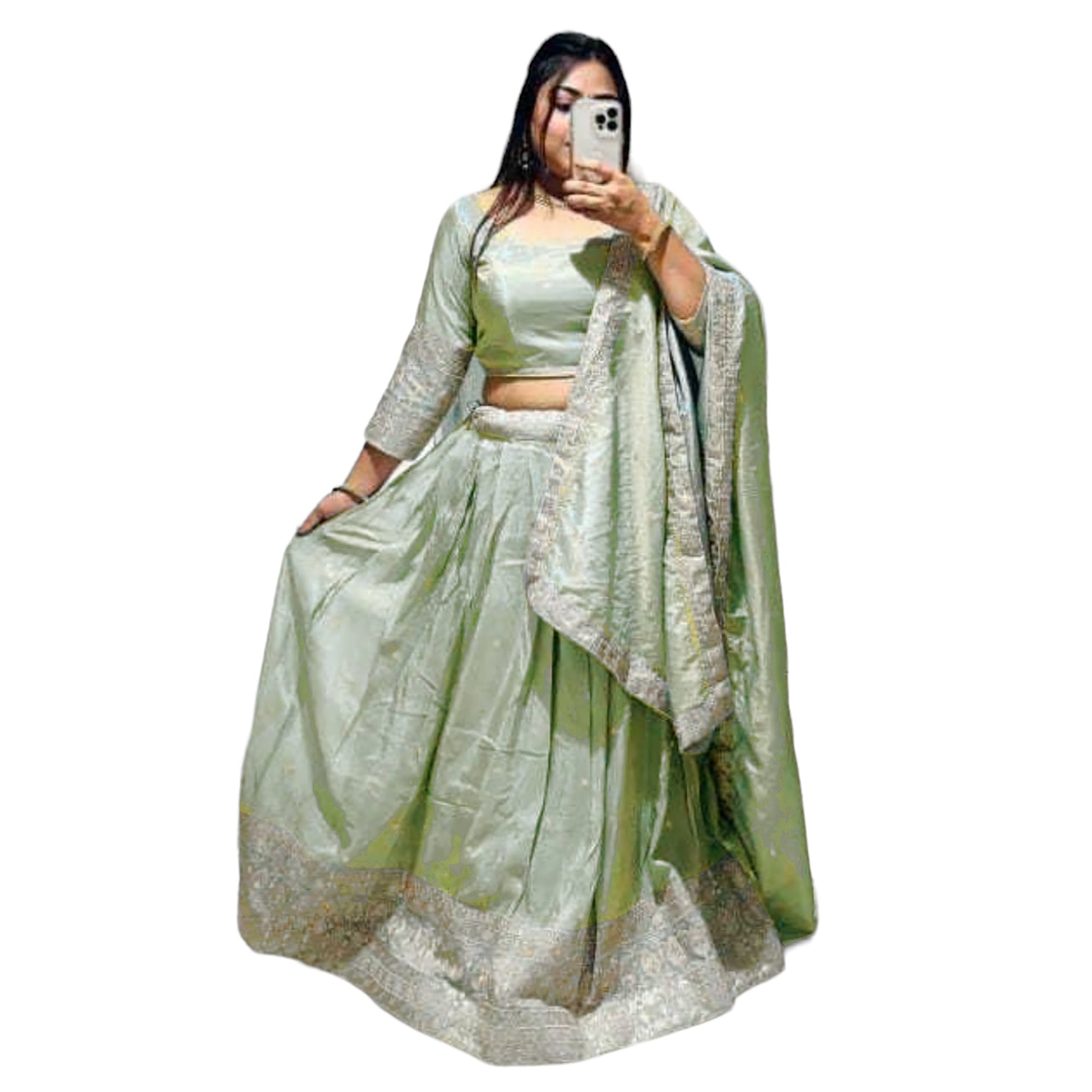 Pastel Shimmer Lehenga Set Q-2 Colors