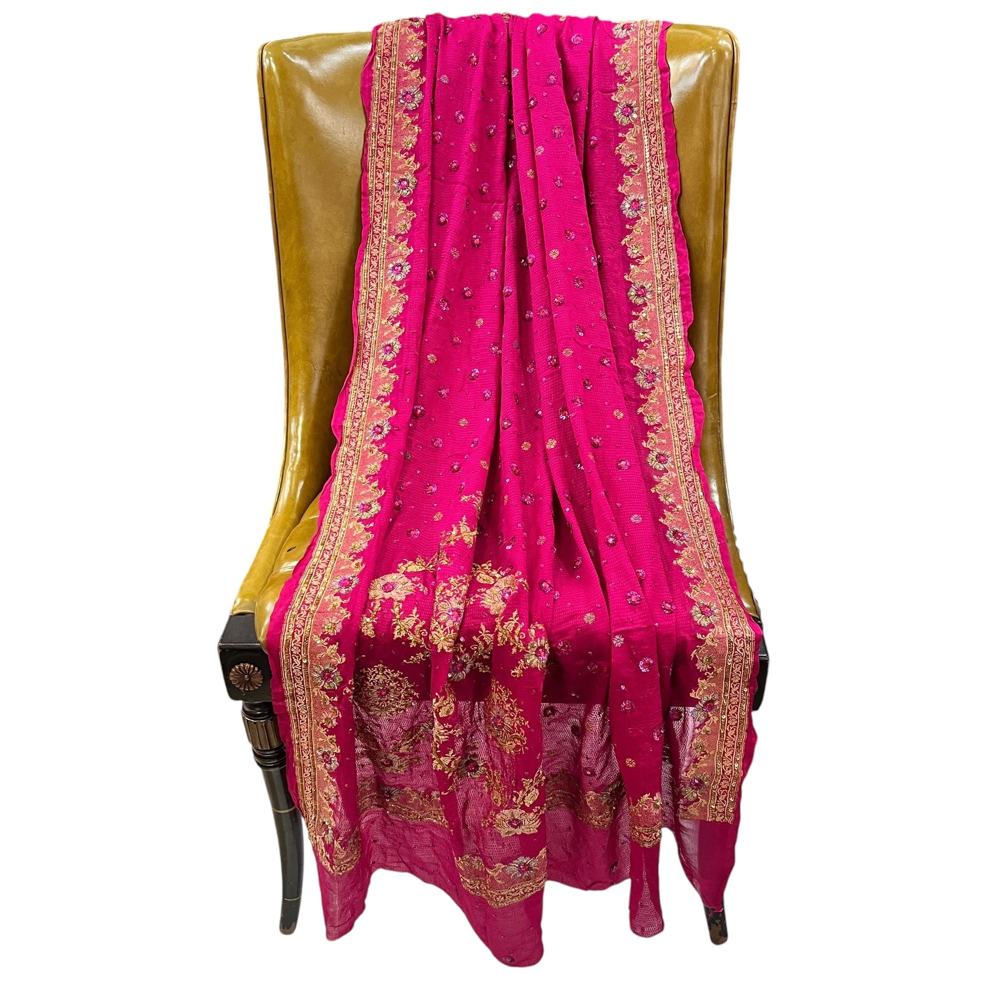 Rani Banarasi Embroidered Dupatta 9008 - Vintage India NYC