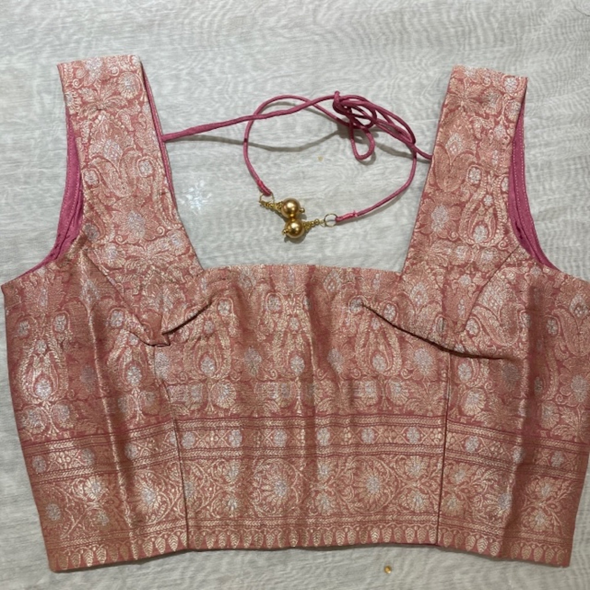 Brocade Saree Blouses-Size 36 - Vintage India NYC