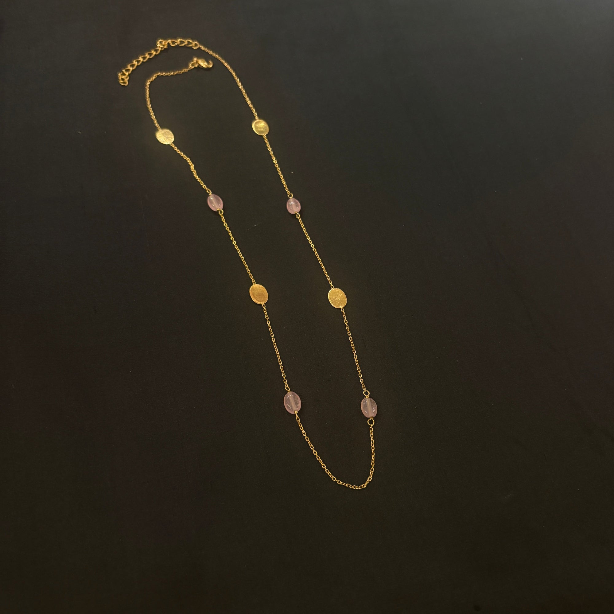 MK Semi Precious Gold Necklace-Colors - Vintage India NYC