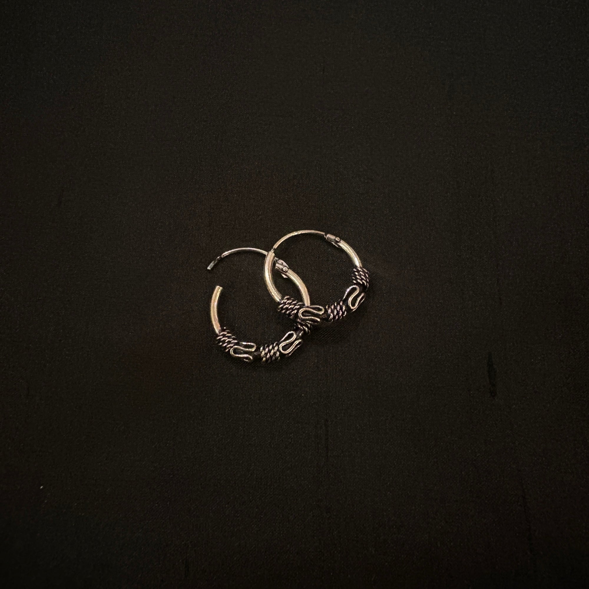 Silver .925 Hoop Earrings - Vintage India NYC