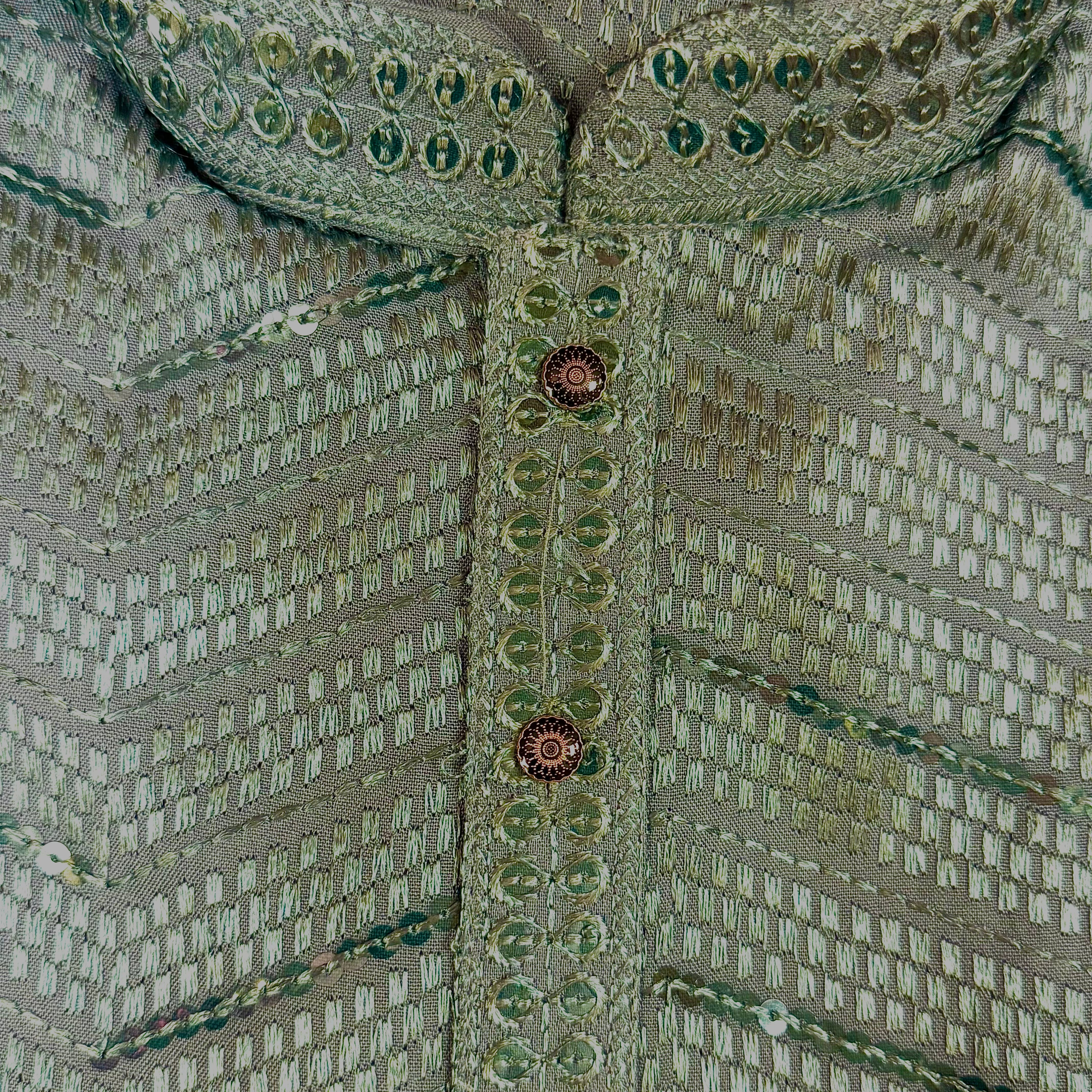 Sequin Embroidered Kurta- Colors - Vintage India NYC
