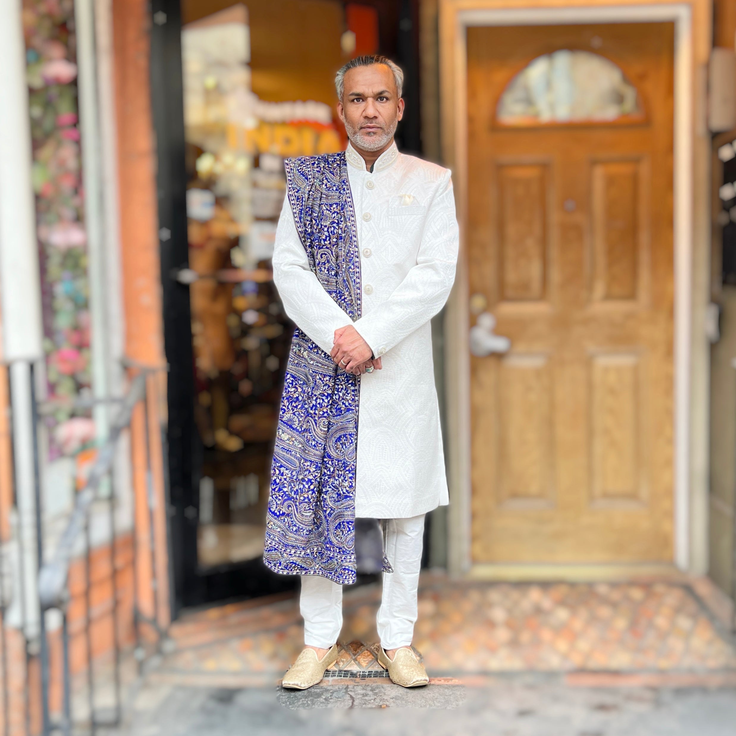 Mens Heavy Embroidered Dupatta-2 Colors