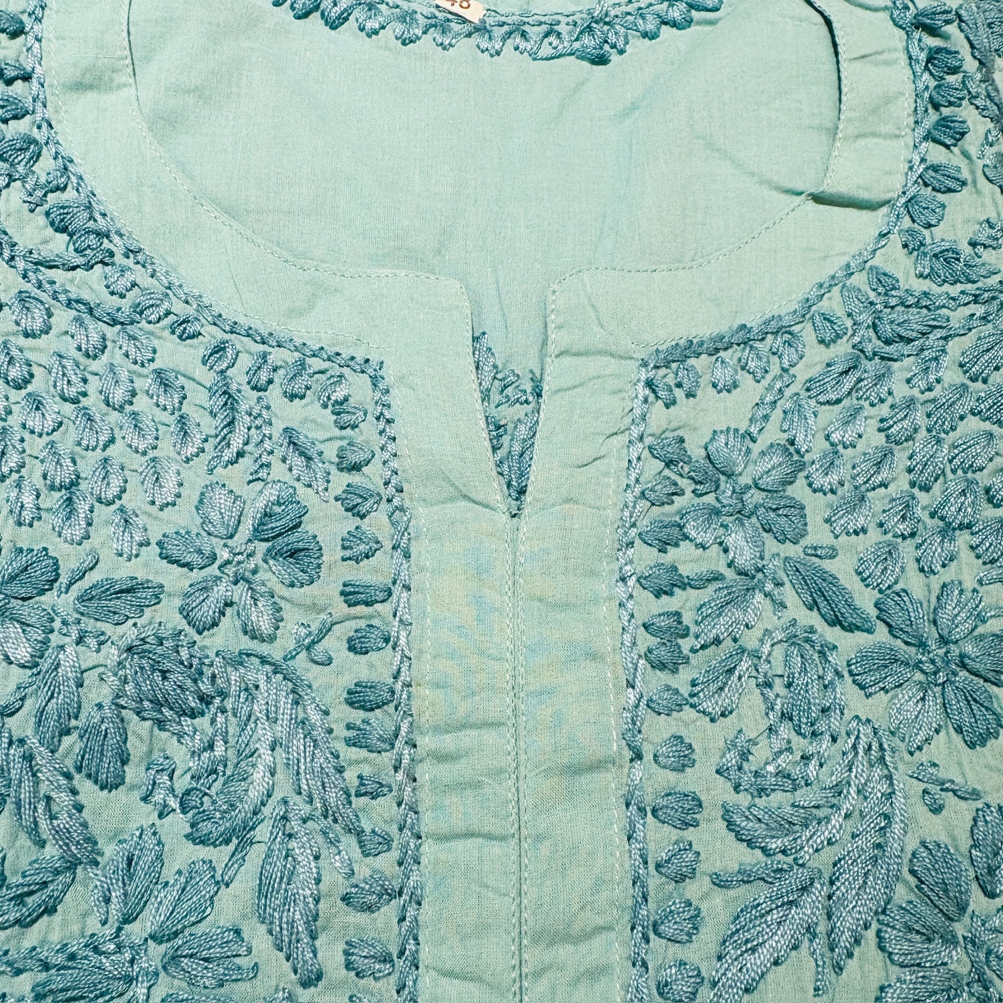 MA Short Embroidered Cotton Kurti-Size 48