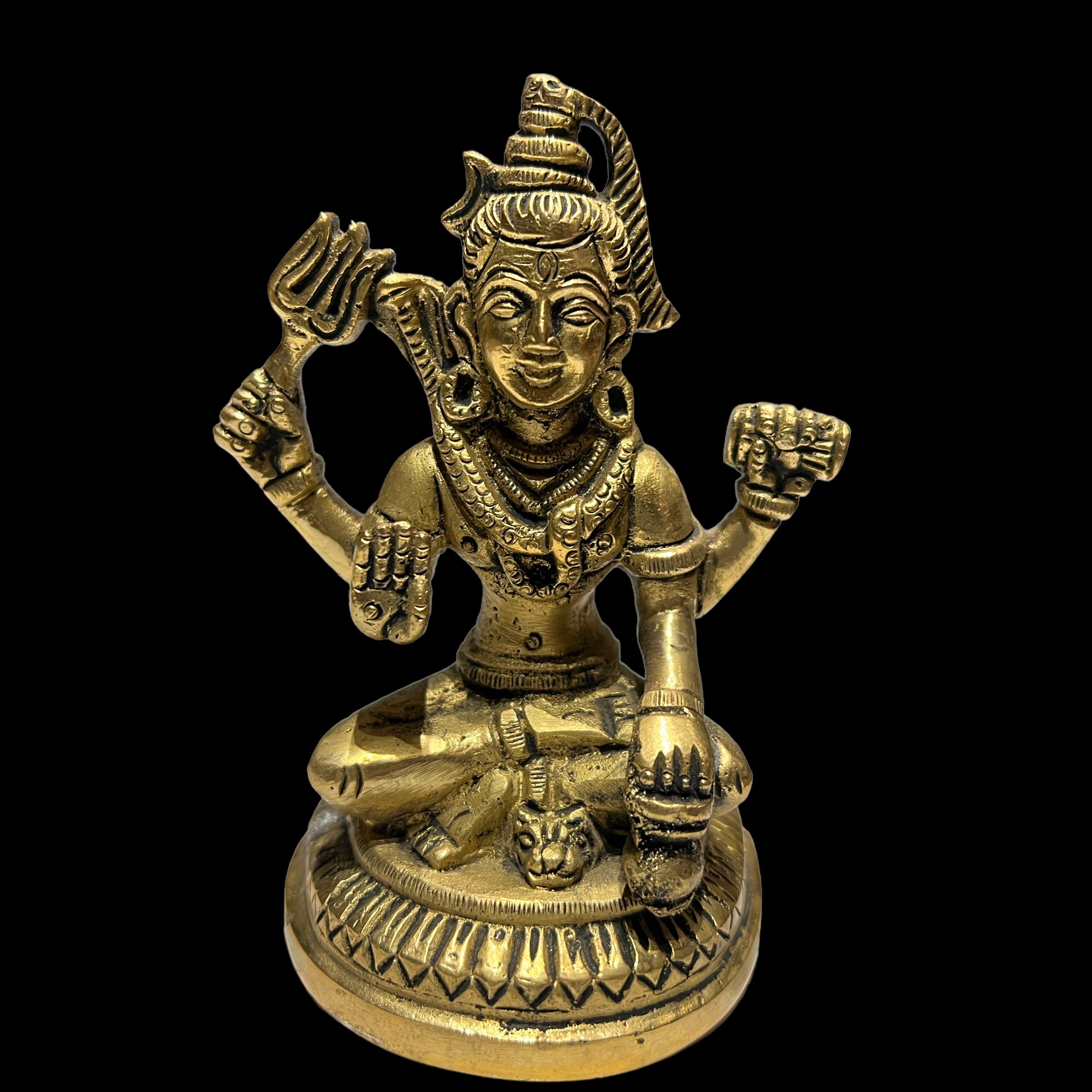 GM Brass Shiva 464- 4.5 in. - Vintage India NYC