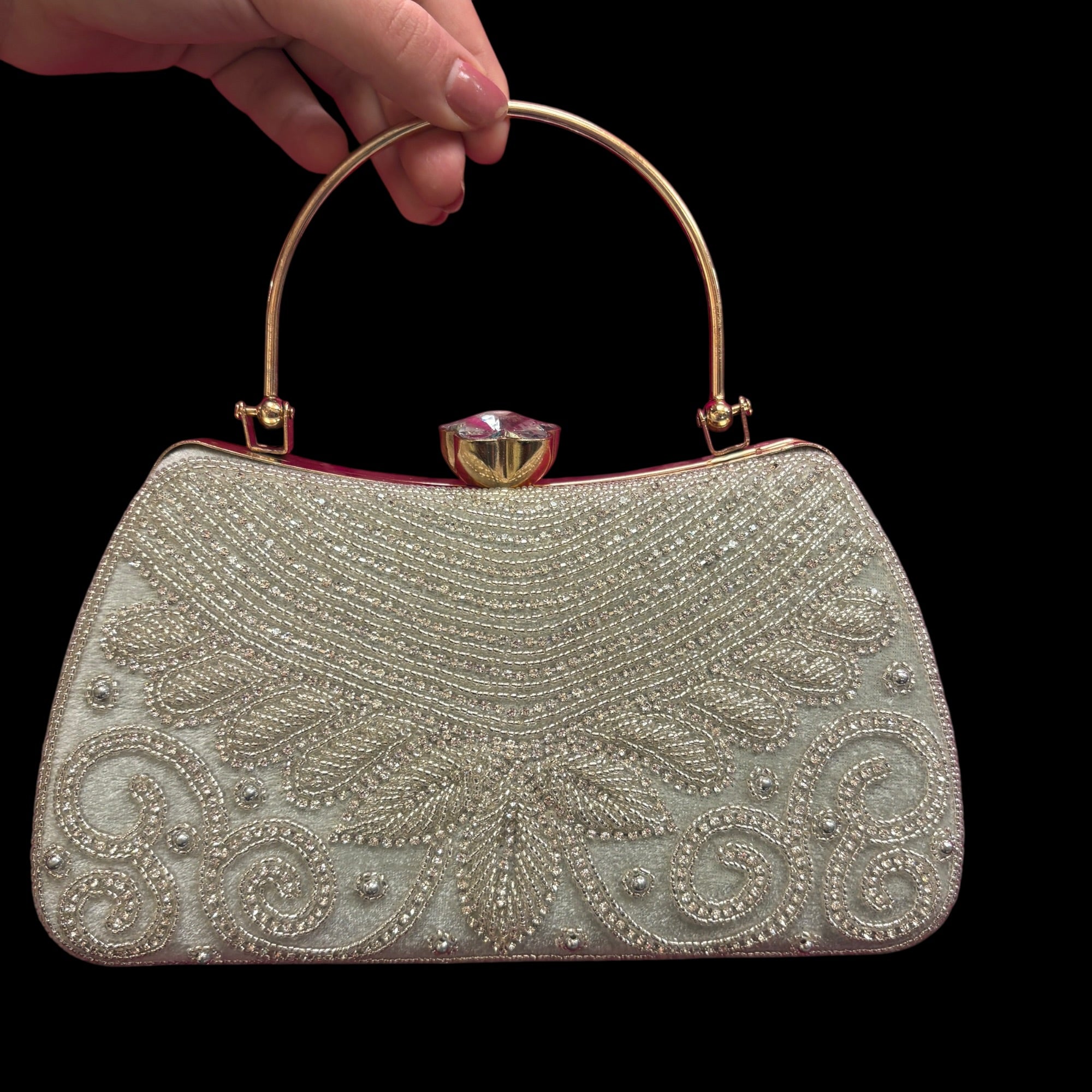 Scroll Leaf Purse-Colors - Vintage India NYC