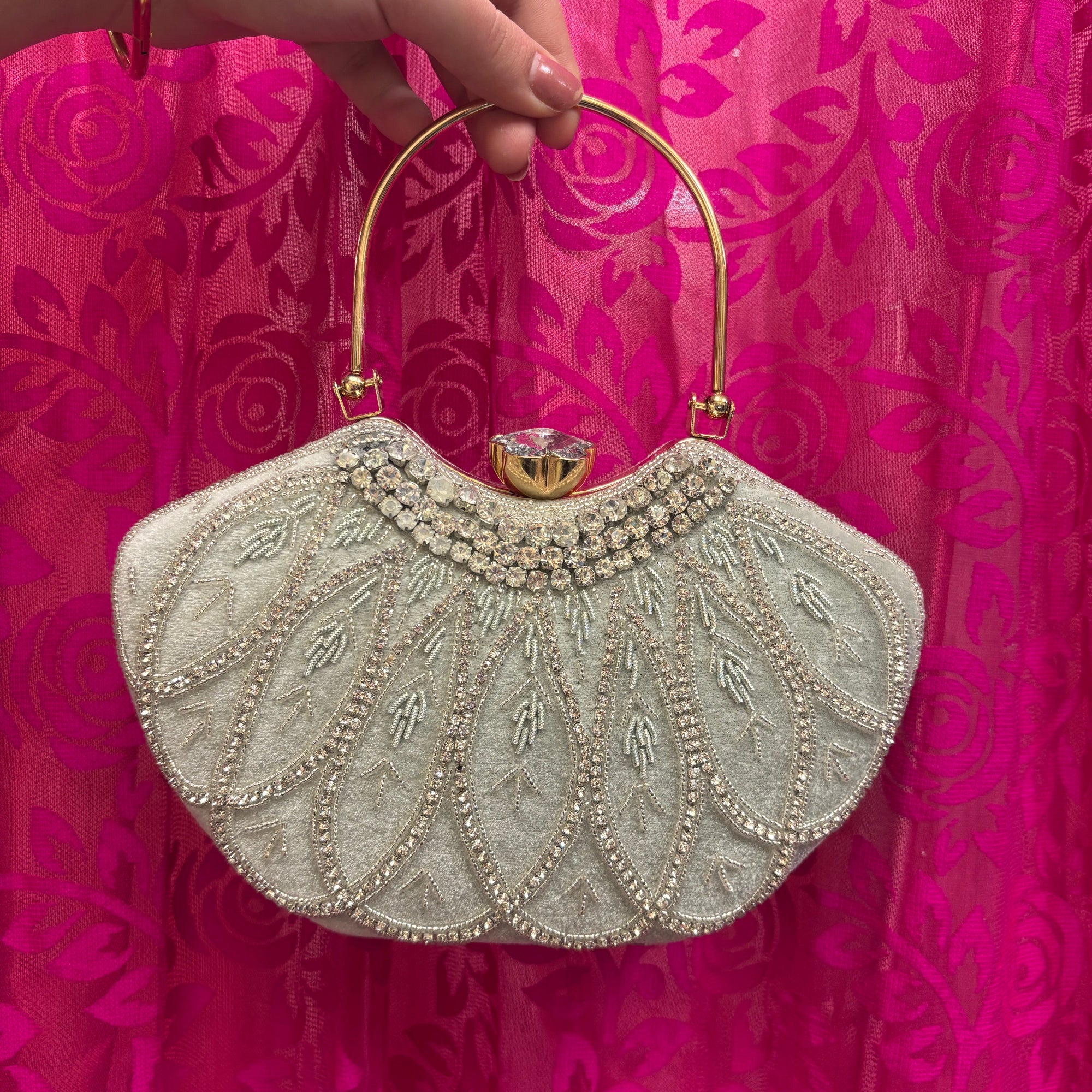 Heavy Work Scallop Purse-Colors - Vintage India NYC