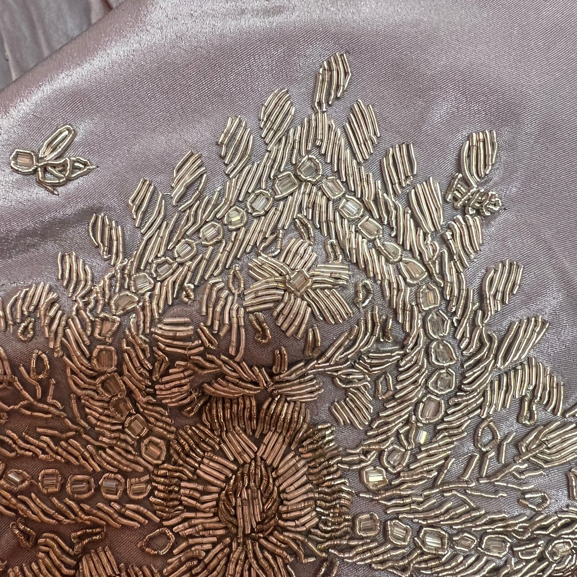 Silver Silk Lehenga set - Vintage India NYC