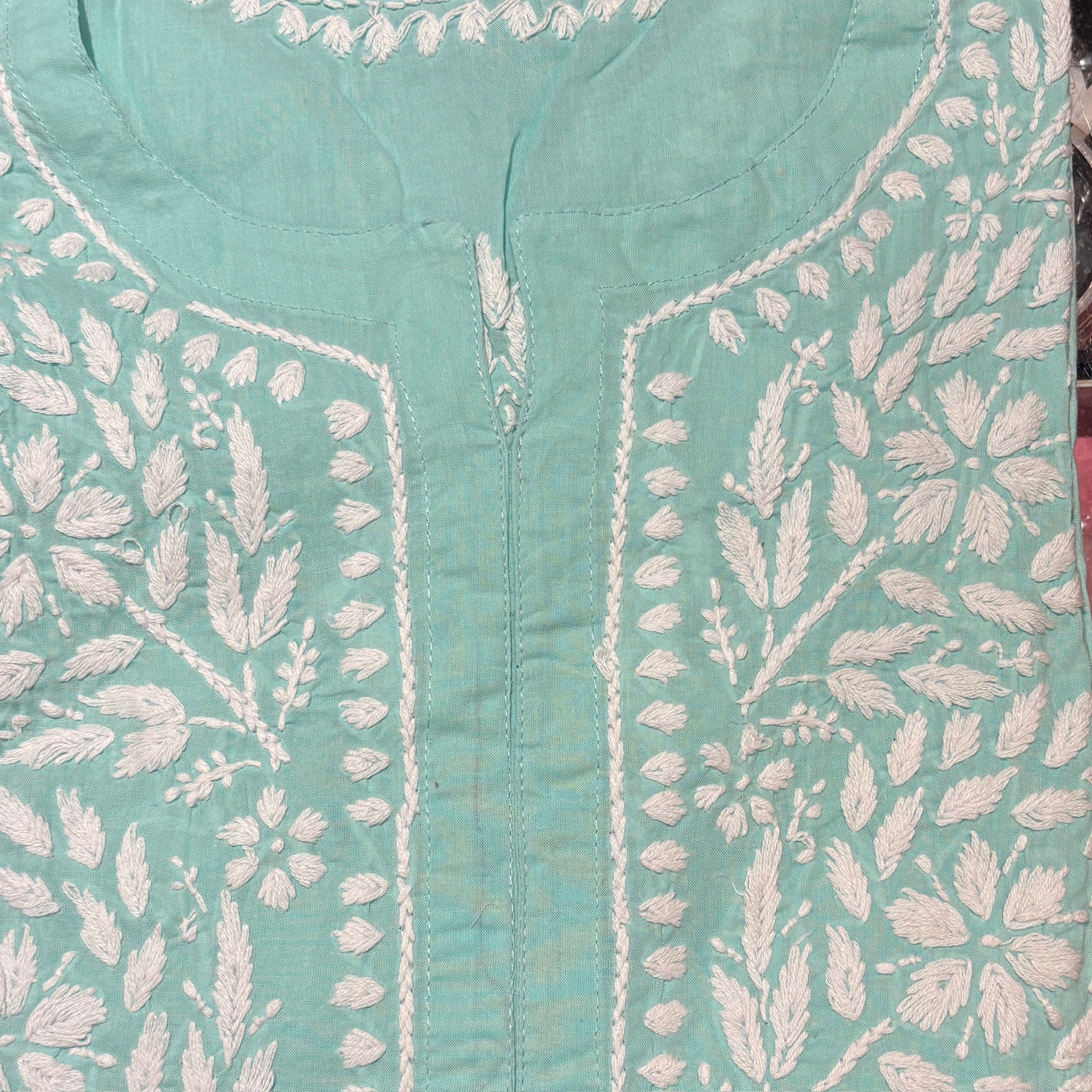 MA Long Embroidered Cotton Tunic Kurtis- 40