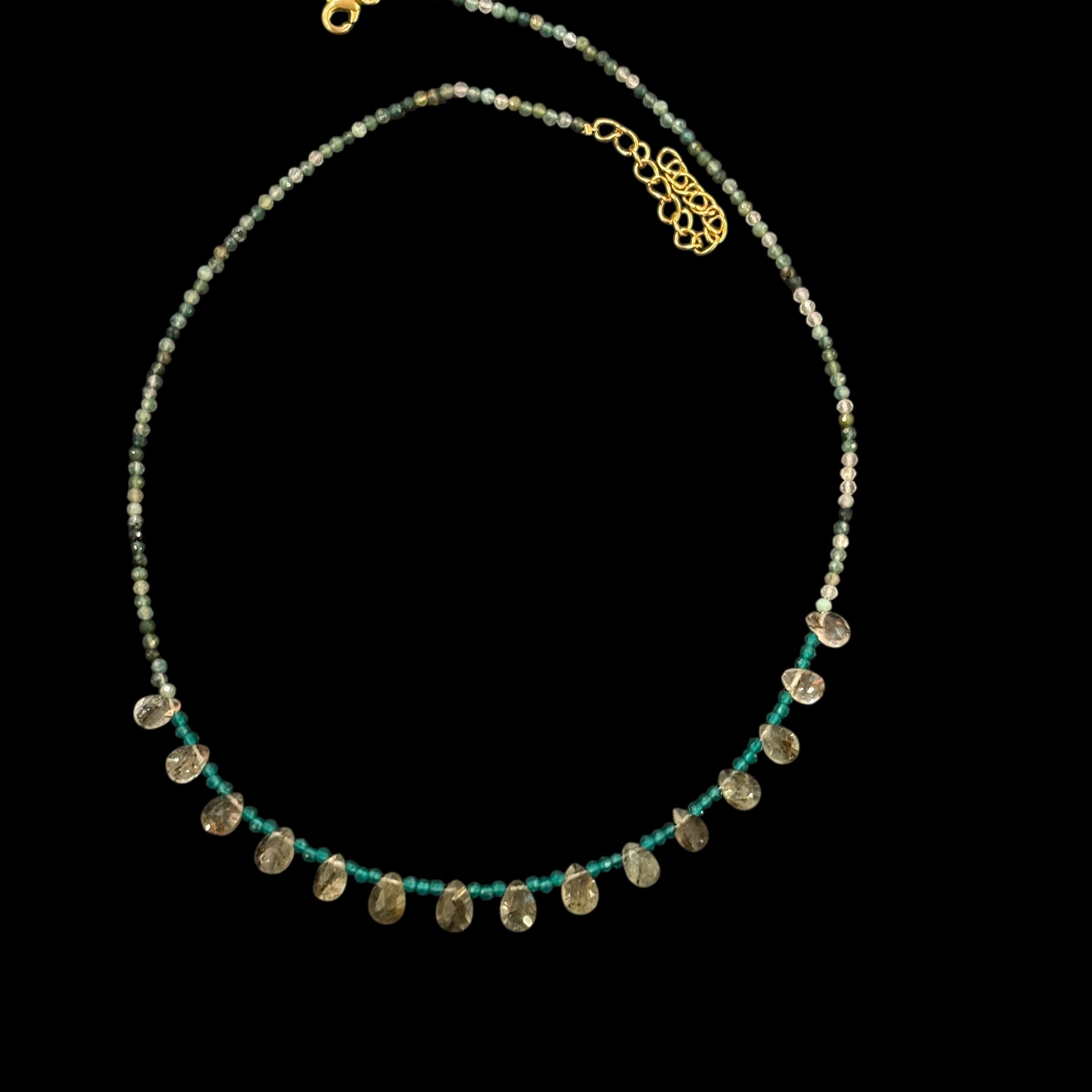 MK Semi Precious Stone Chokers-Colors - Vintage India NYC