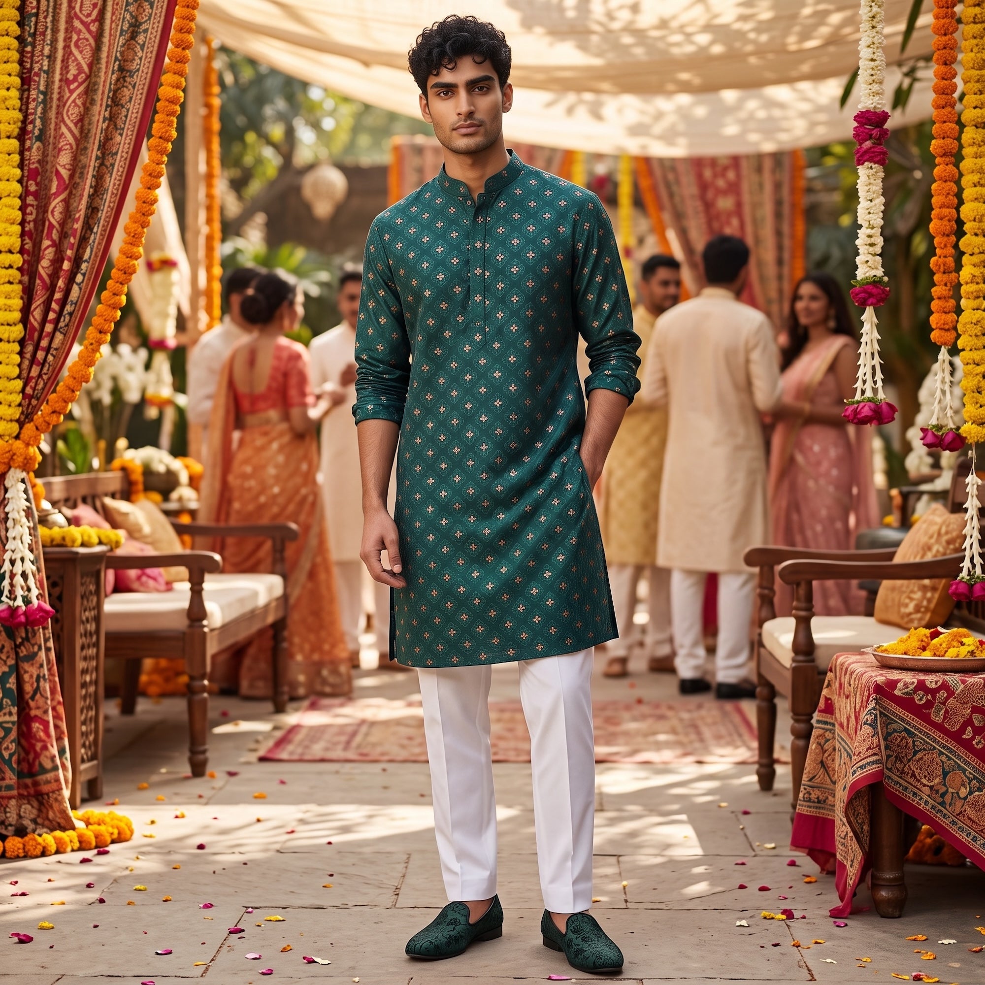 Teal Tile Kurta