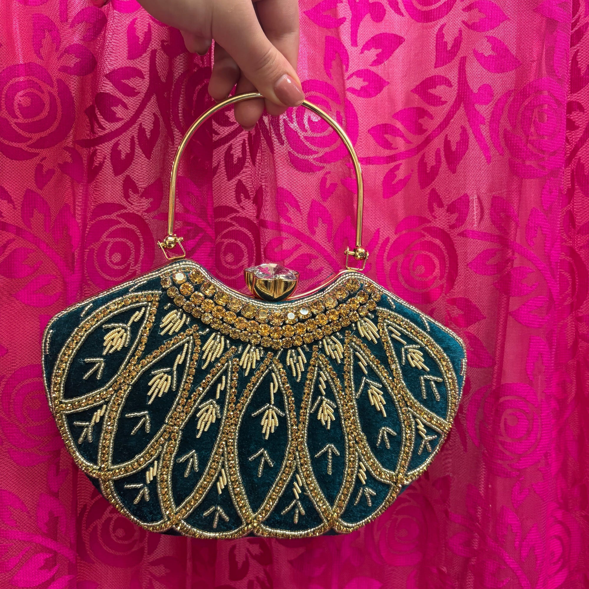 Heavy Work Scallop Purse-Colors - Vintage India NYC