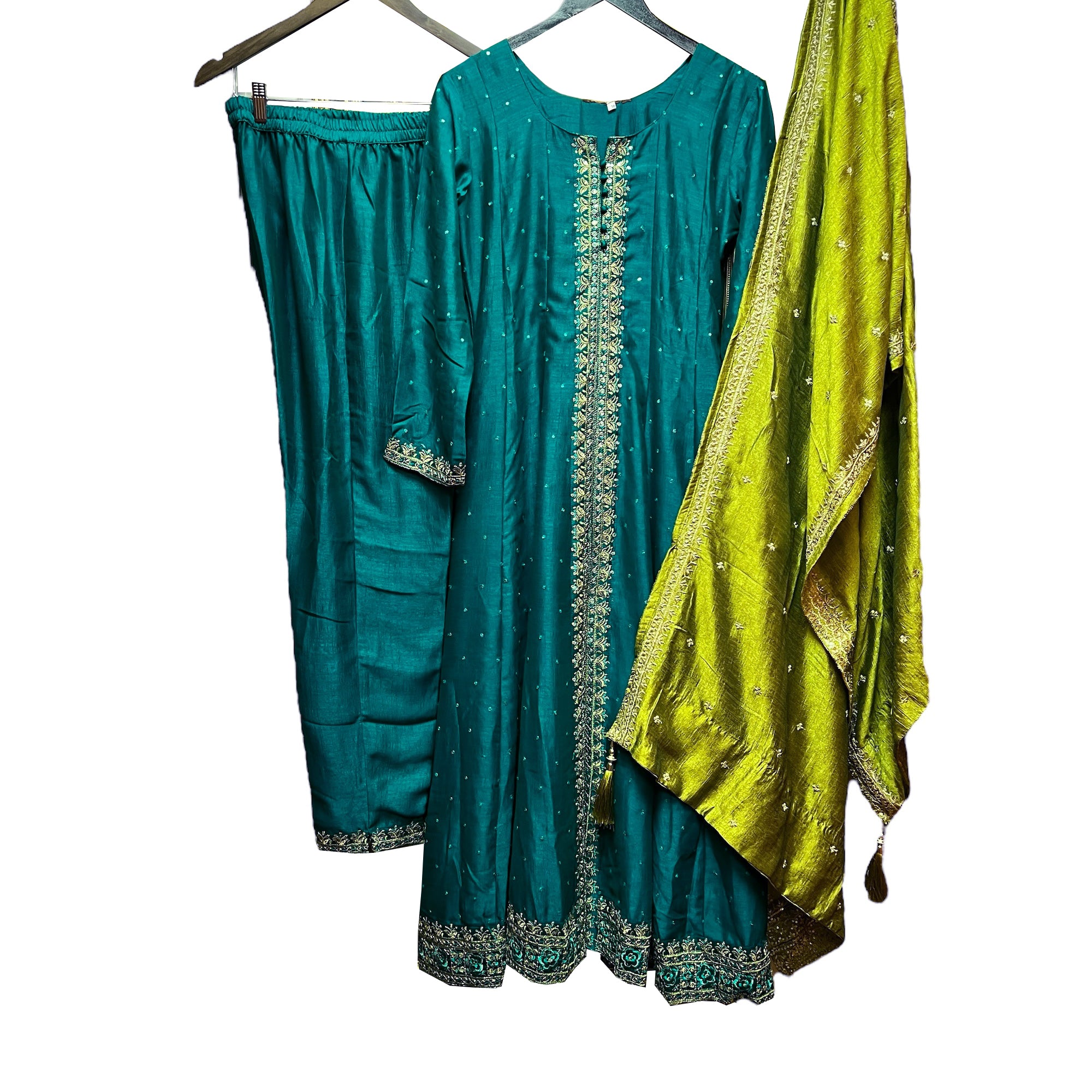 Long Anarkali Set-Various Colors - Vintage India NYC