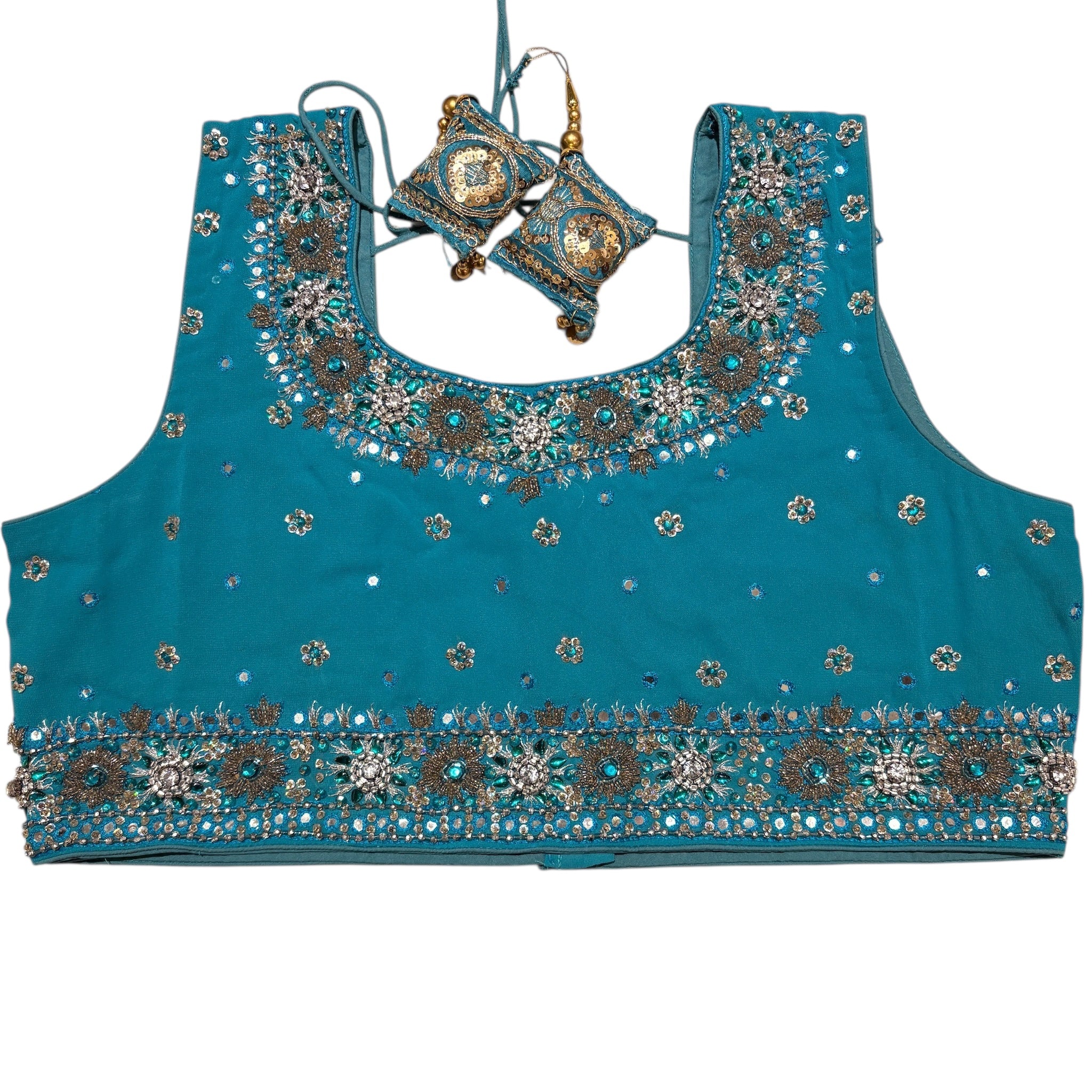 Brocade & Embroidered Saree Blouses 25-Size 36 - Vintage India NYC