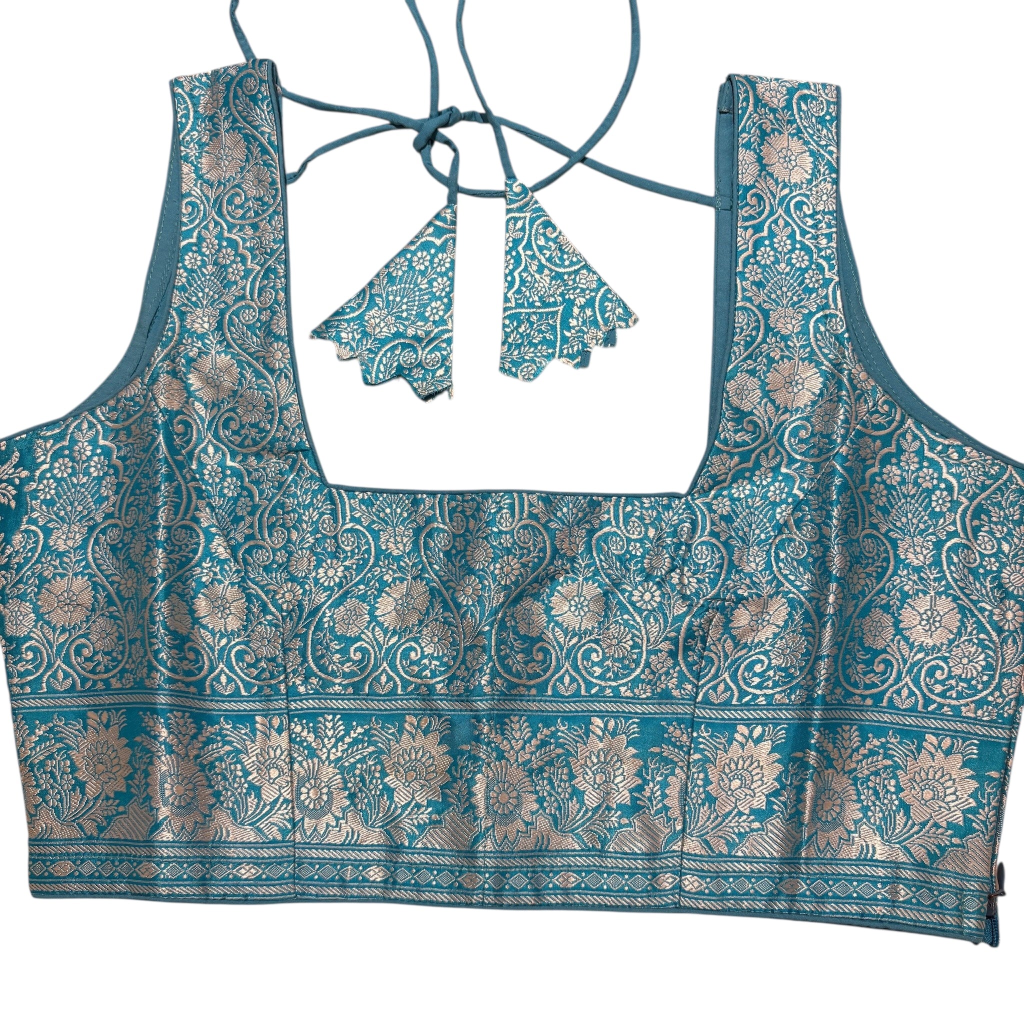 Brocade & Embroidered Saree Blouses-25-Size 32 - Vintage India NYC