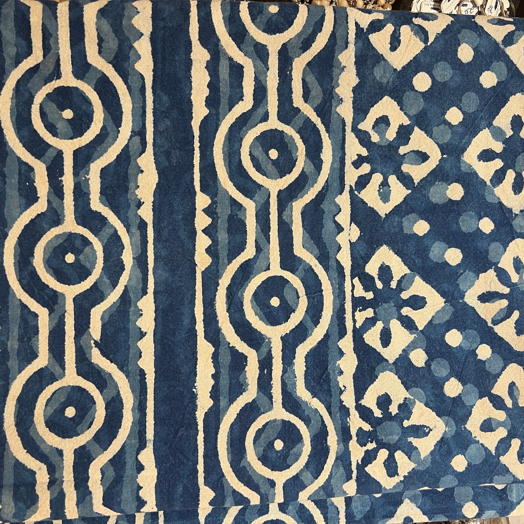 Twin Indigo Block Print Bedcover Collection - Vintage India NYC