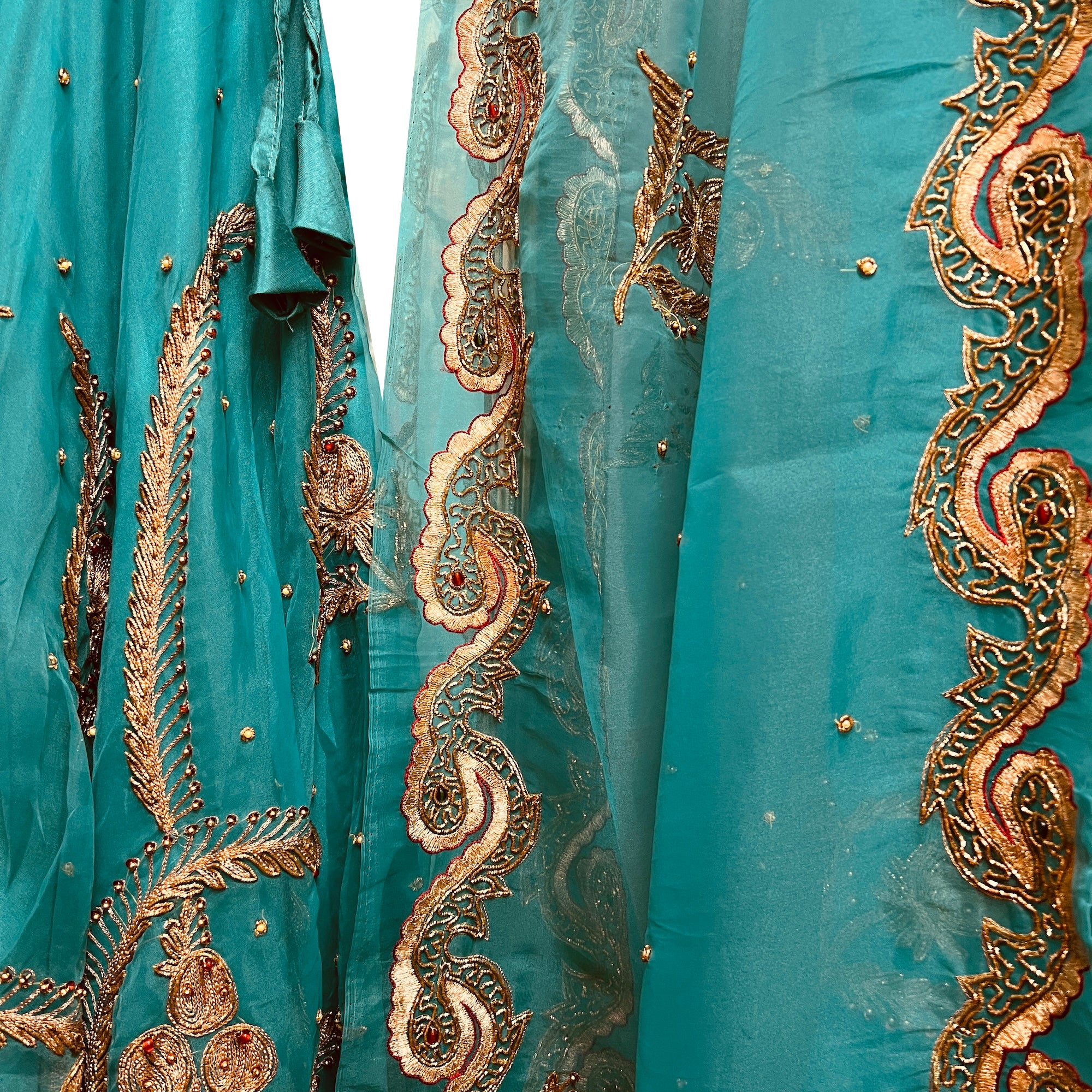 Vintage Turquoise Lehenga Set - Vintage India NYC