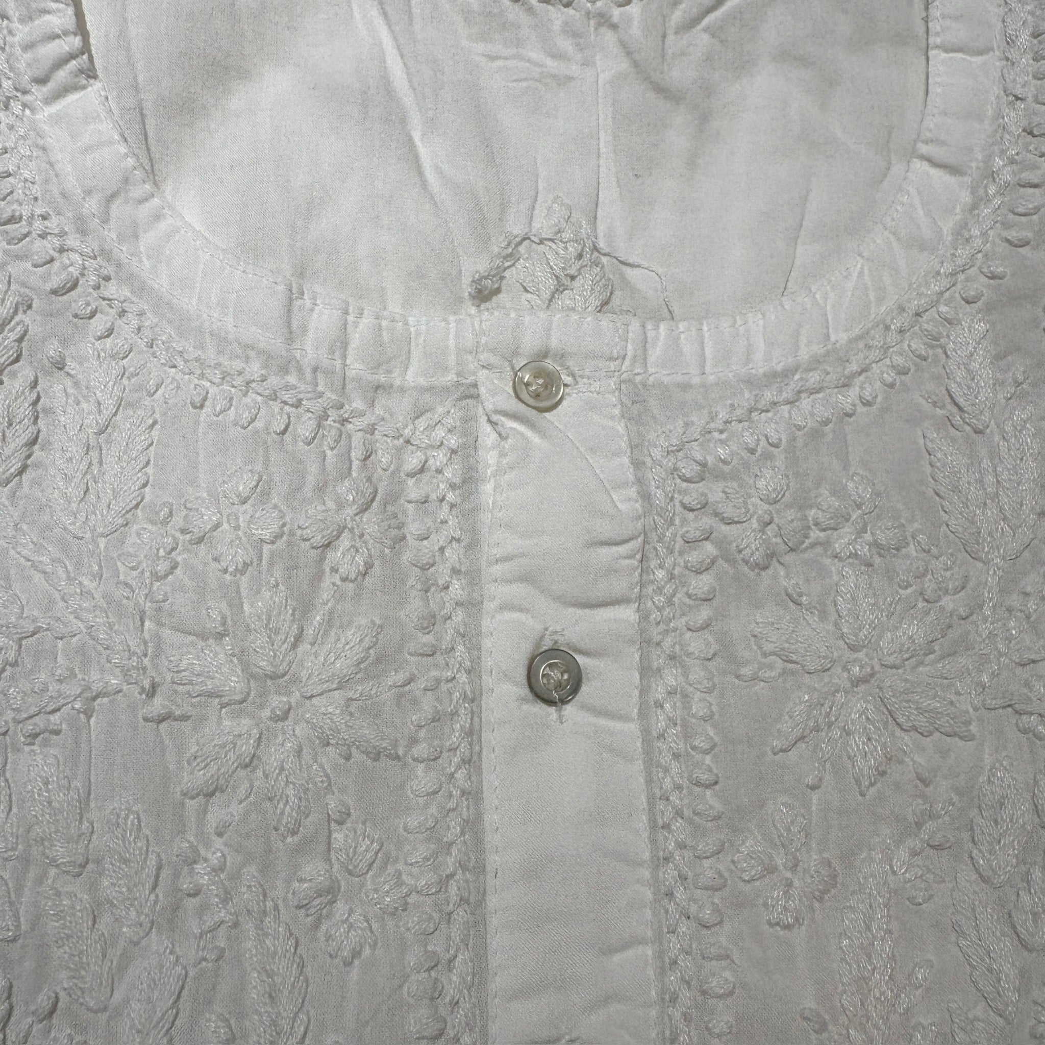 MA Short Embroidered Cotton Kurti-Size 34