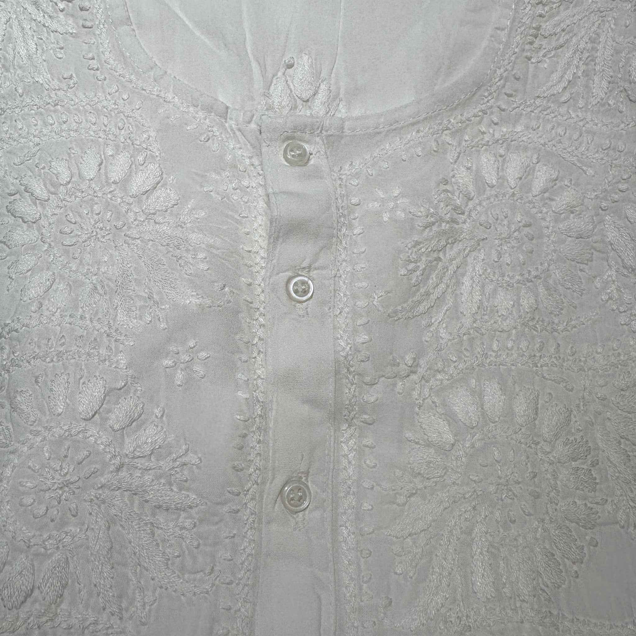 MA Short Embroidered Cotton Kurti-Size 32